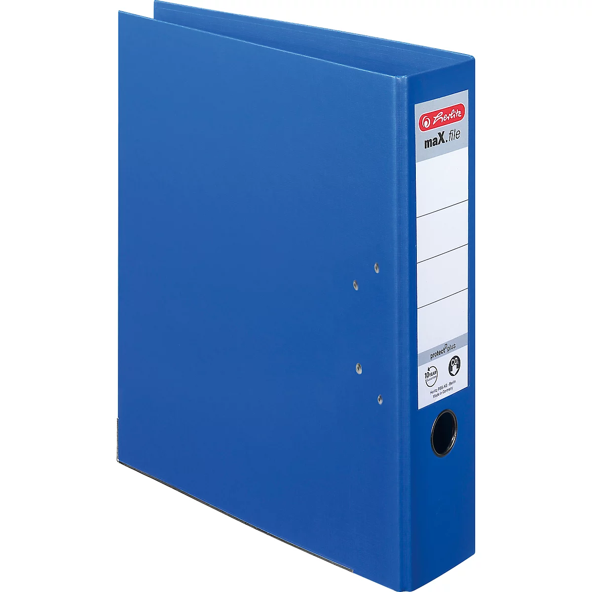 herlitz ordner maX.file protect plus, A4, rugbreedte 80 mm, 10 stuks, blauw