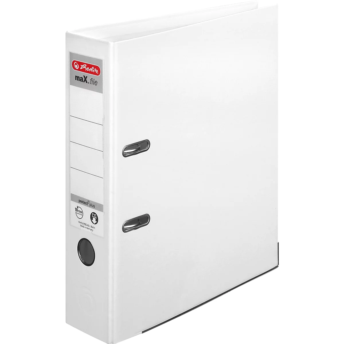 herlitz ordner maX.file protect plus, A4, rugbreedte 80 mm, 10 stuks, wit