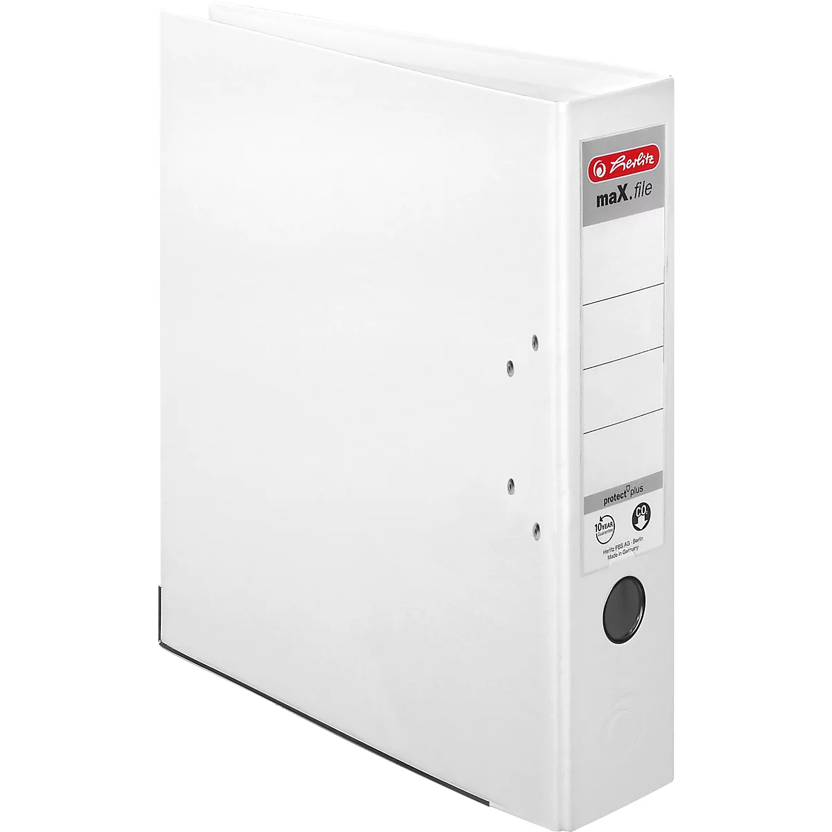 herlitz ordner maX.file protect plus, A4, rugbreedte 80 mm, 10 stuks, wit