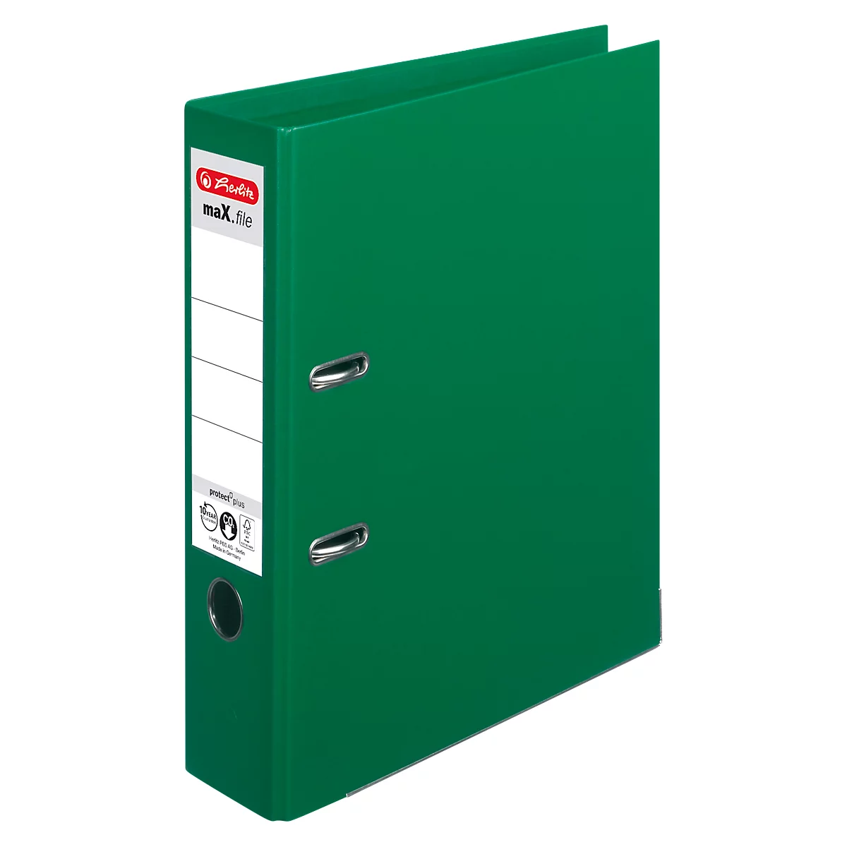 herlitz ordner maX.file protect plus, A4, rugbreedte 80 mm, groen