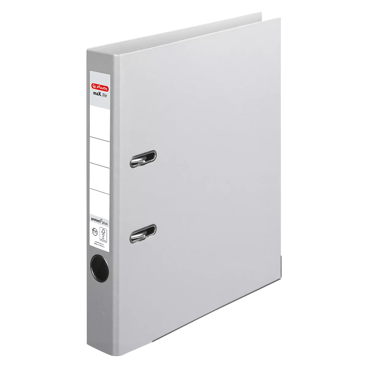 herlitz Ordner maX.file protect plus, DIN A4, Rückenbreite 50 mm, grau