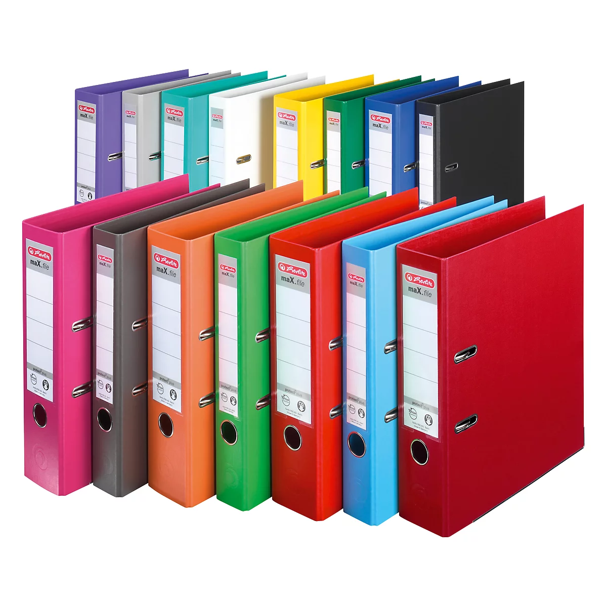 herlitz Ordner maX.file protect plus, DIN A4, Rückenbreite 50 oder 80 mm