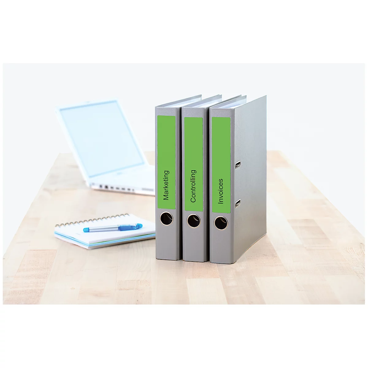 Herma ordneretiketten A4, 192 x 61 mm, permanent hechtend/bedrukbaar, 80 stuks, groen