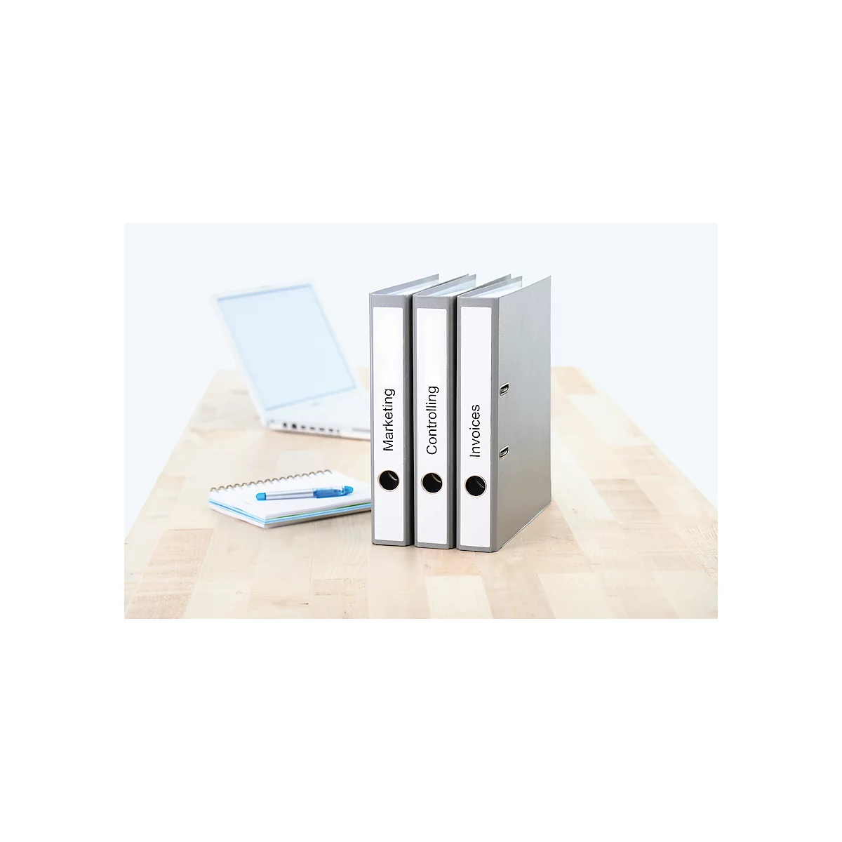 Herma ordneretiketten A4, 297 x 61 mm, permanent hechtend/bedrukbaar, 75 stuks, wit
