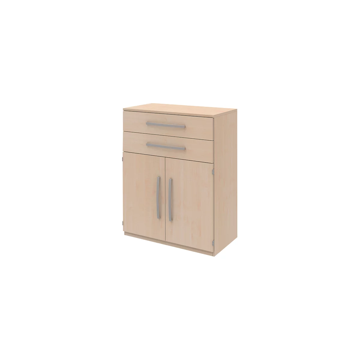 Highboard BARI, 3 HC, 2 tiroirs, 2 portes, 1 étagère, l. 819 x P 430 x H 1117 mm, coloris érable