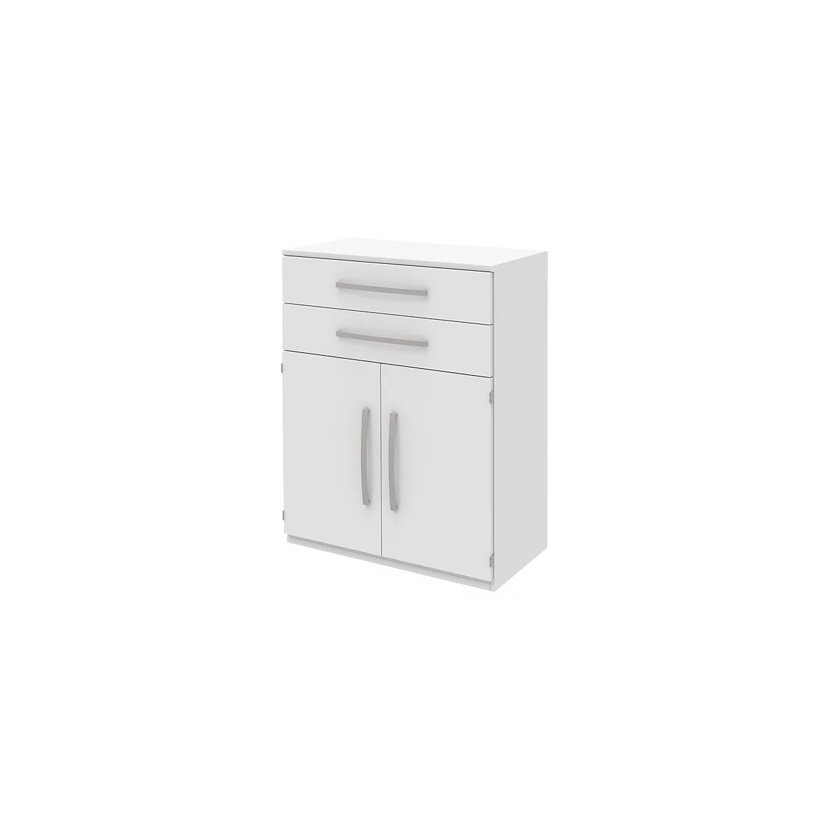 Highboard BARI, 3 OH, 2 Schubkästen, 2 Türen, 1 Boden, B 819 x T 430 x H 1117 mm, weiß