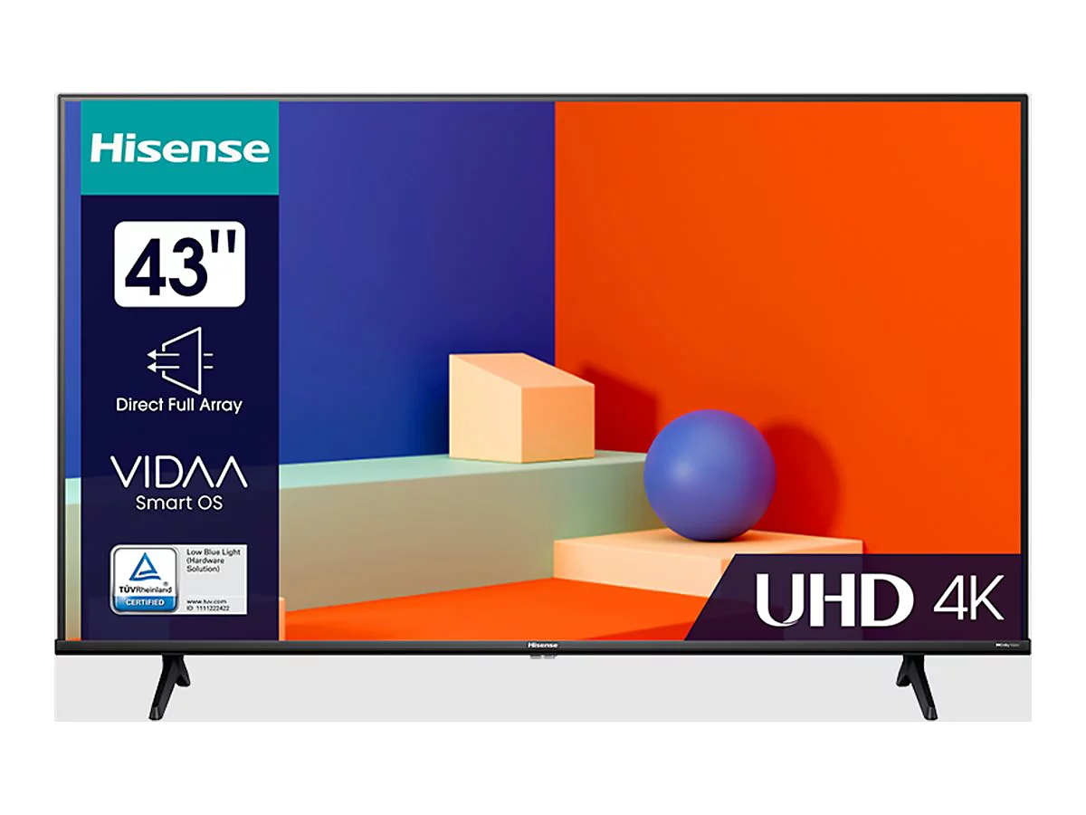 Hisense 43A6K - 108 cm (43') Diagonalklasse A6K Series LCD-TV mit LED-Hintergrundbeleuchtung - Smart TV - VIDAA - 4K UHD (2160p) 3840 x 2160 - HDR