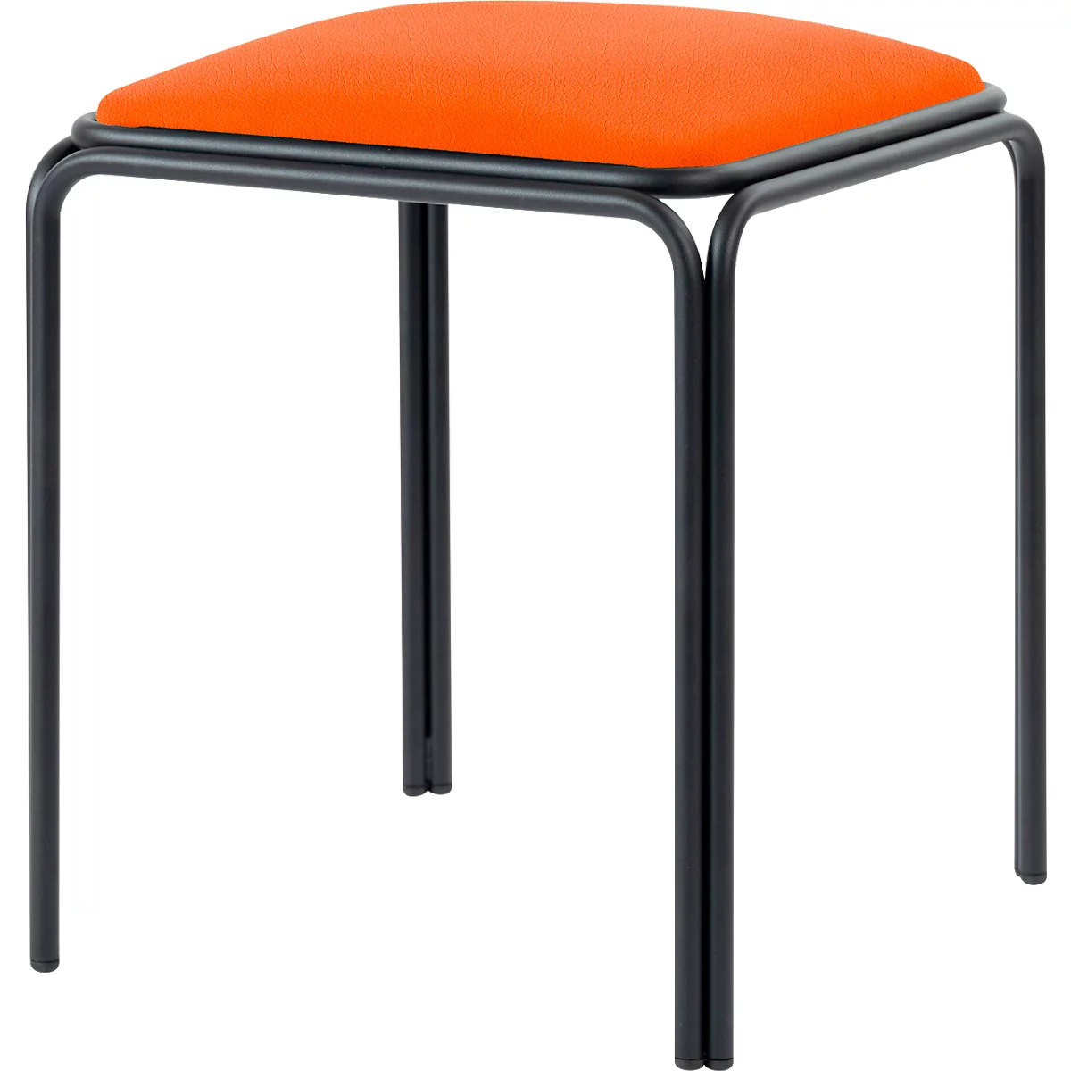 Hocker Bistro, 4 Stück, Sitz Kunstleder, rost