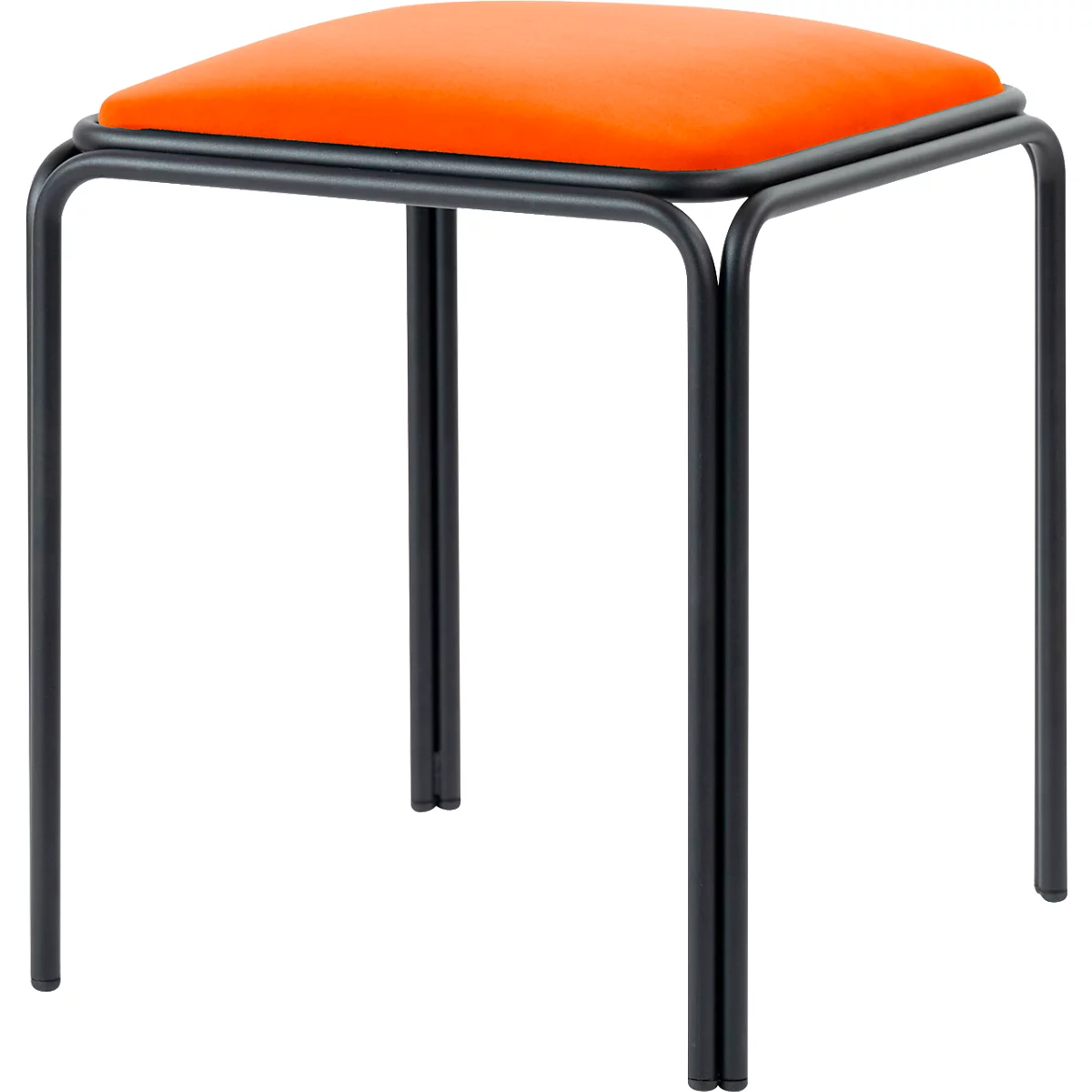 Hocker Bistro, 4 Stück, Sitz Samt, rost