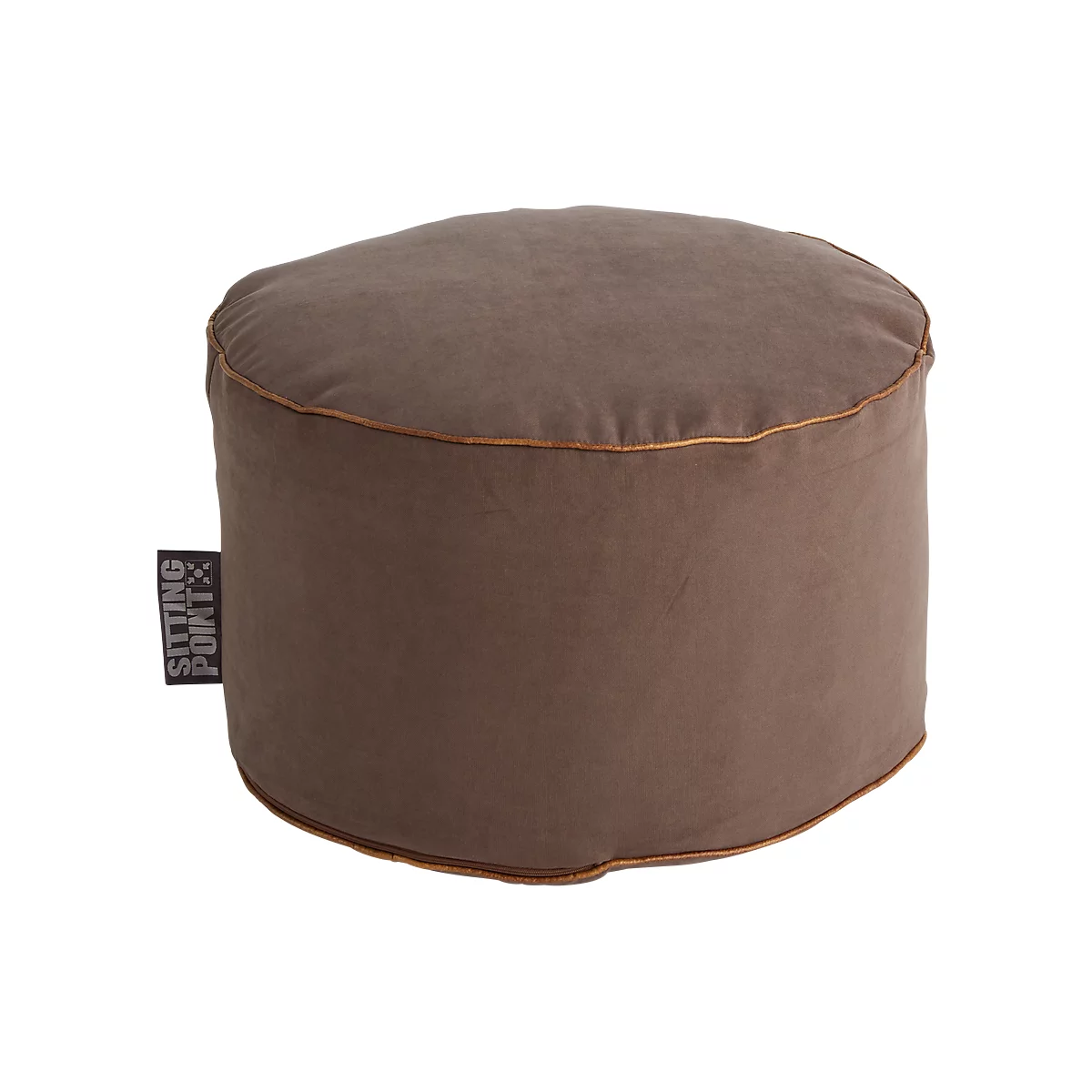 Hocker JAMIE DotCom, Canvasoptik, Ø 500 x H 300 mm, braun