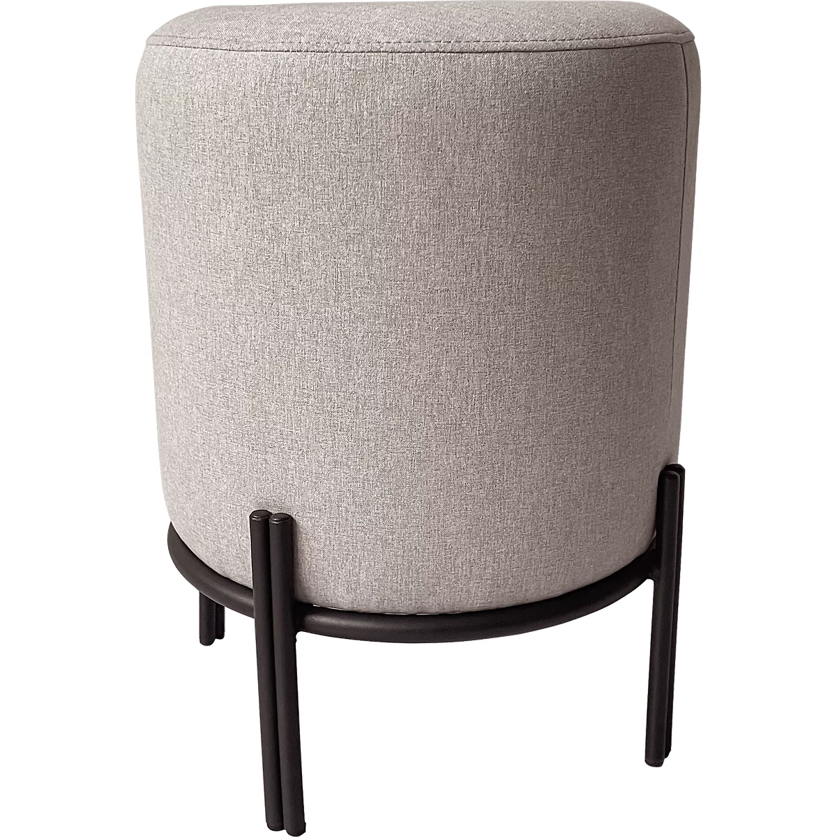 Hocker Paperflow Nest, mit Schutzkappen, Polyester & Stahl, grau