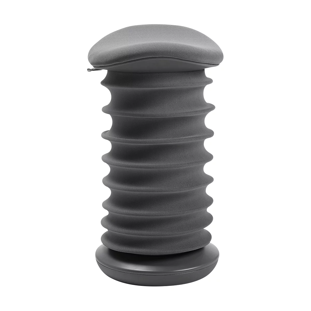 Hocker Topstar® Sitness 4D, für bewegtes & ergonomisches Sitzen, Federmechanik, sitzhöhenverstellbar, B 375 x T 360 x H 530-640 mm, Stoffbezug grau