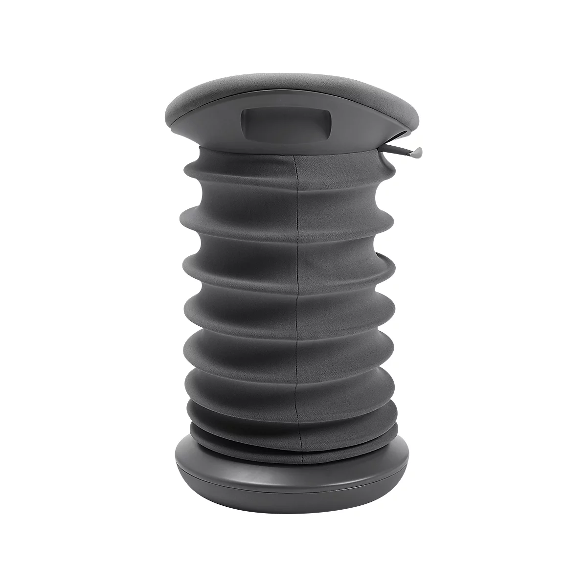 Hocker Topstar® Sitness 4D, für bewegtes & ergonomisches Sitzen, Federmechanik, sitzhöhenverstellbar, B 375 x T 360 x H 530-640 mm, Stoffbezug grau
