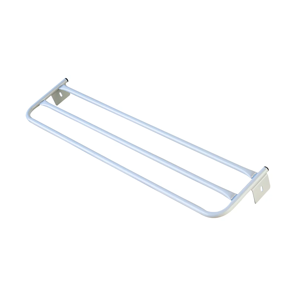 Hoedenplank voor kleedkamerbank, staal, 2000 mm lang, lichtgrijs