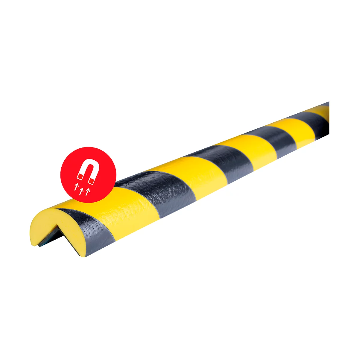 Hoekbeschermprofiel type A, 1-m-stuk magnetic, geel/zwart