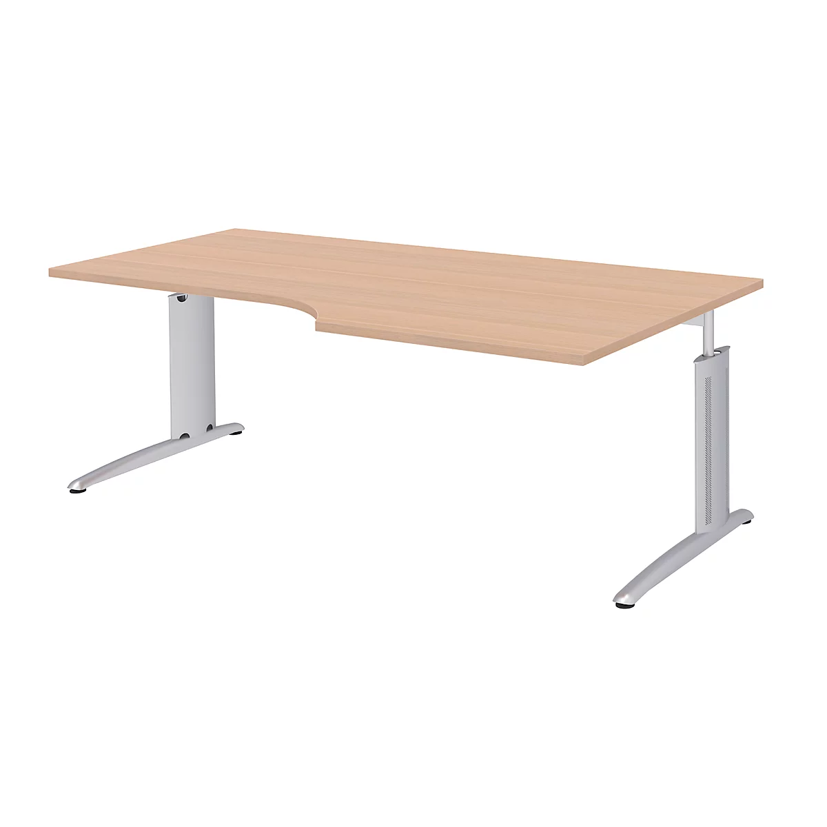Hoekbureautafel BARI, 90°, vorm A, hoek rechts, C-poot, B 2000 x D 1000 mm, camara