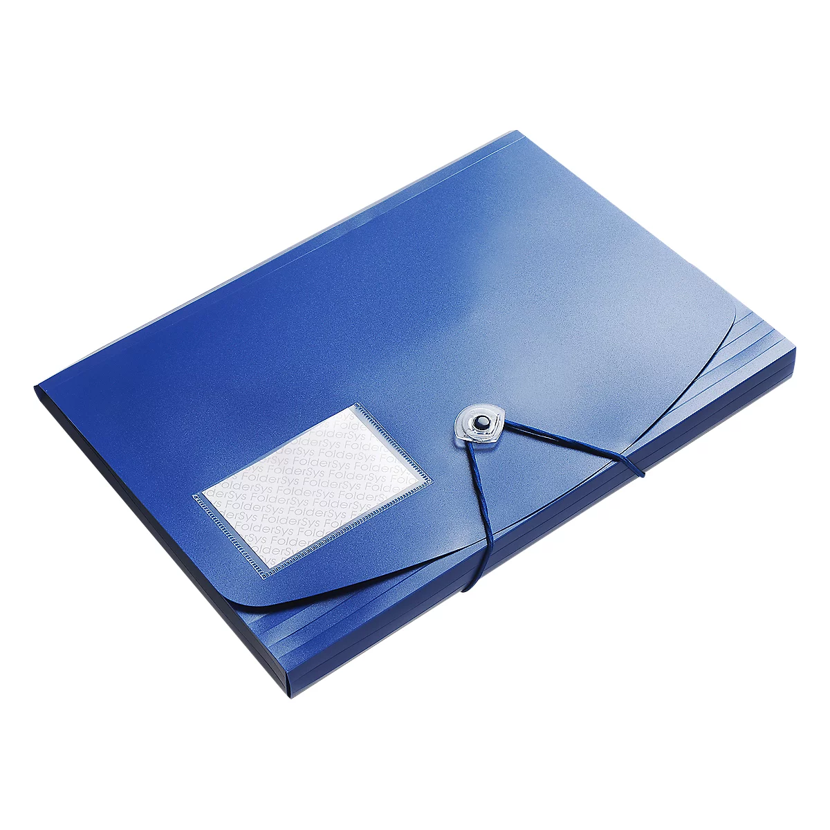 Hoekmappen FolderSys JUMBO, A4, B 240 x H 320 mm, 3 binnenflappen &amp; elastische sluiting, polypropyleen, dikte 0,42 mm, blauw, 10 st.