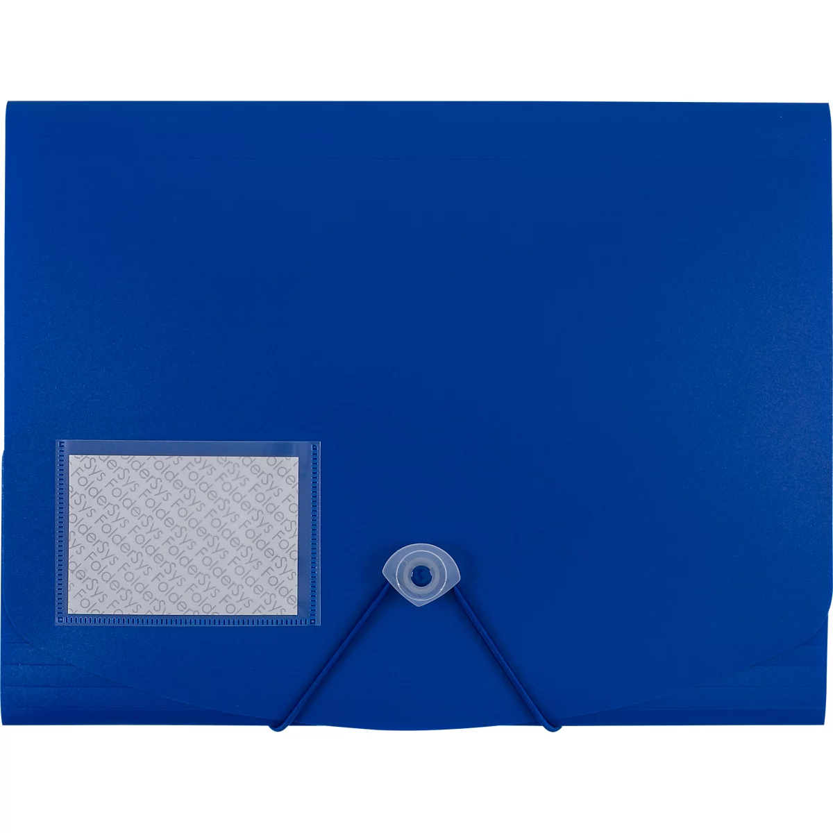 Hoekmappen FolderSys JUMBO, A4, B 240 x H 320 mm, 3 binnenflappen &amp; elastische sluiting, polypropyleen, dikte 0,42 mm, blauw, 10 st.