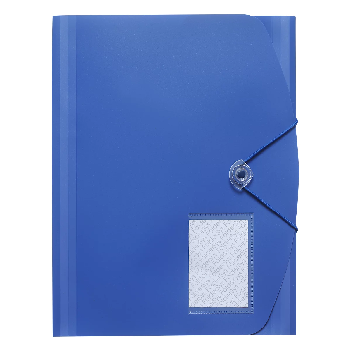 Hoekmappen FolderSys JUMBO, A4, B 240 x H 320 mm, 3 binnenflappen &amp; elastische sluiting, polypropyleen, dikte 0,42 mm, blauw, 10 st.