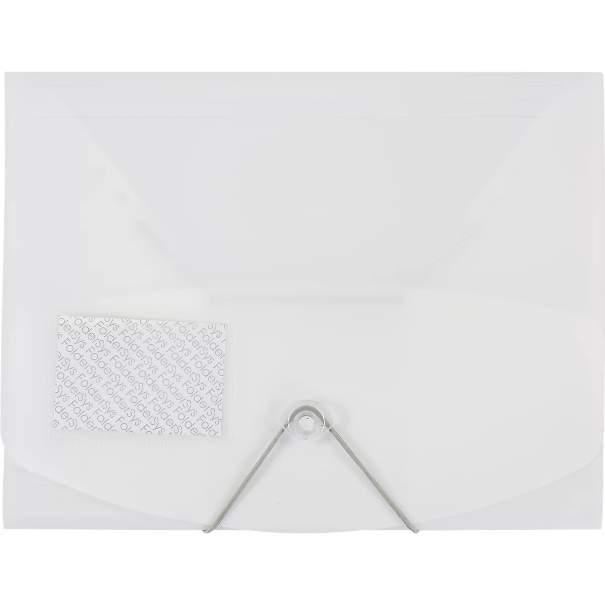 Hoekmappen FolderSys JUMBO, A4, B 240 x H 320 mm, 3 binnenflappen &amp; elastische sluiting, polypropyleen, dikte 0,42 mm, wit, 10 st.