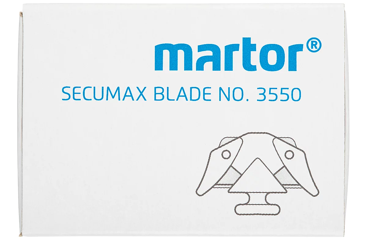Hoja MARTOR SECUMAX 3550, 10 piezas, L 38,9 x A 25,8 mm, acero, Espesor del material 0,3 mm