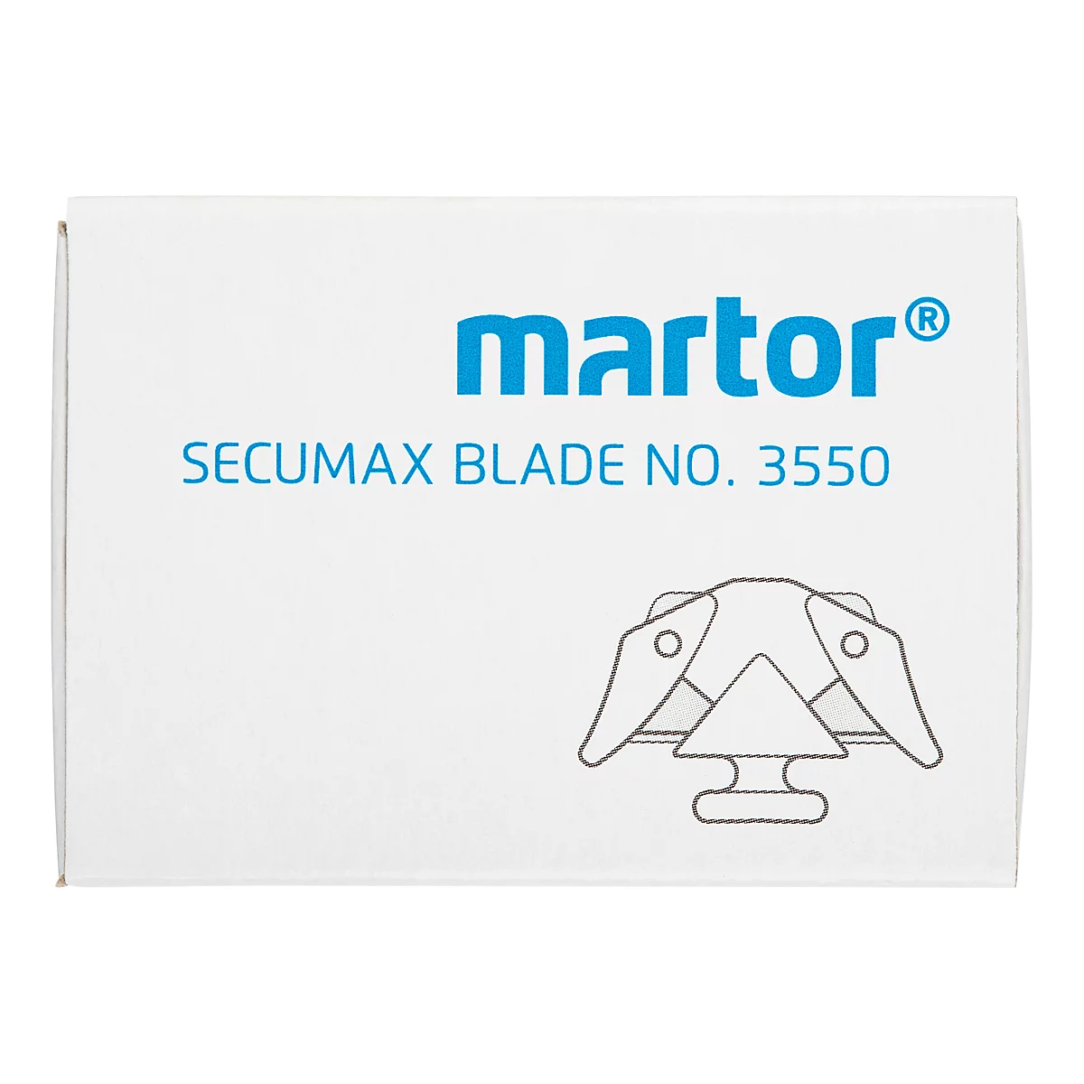 Hoja MARTOR SECUMAX 3550, 10 piezas, L 38,9 x A 25,8 mm, acero, Espesor del material 0,3 mm