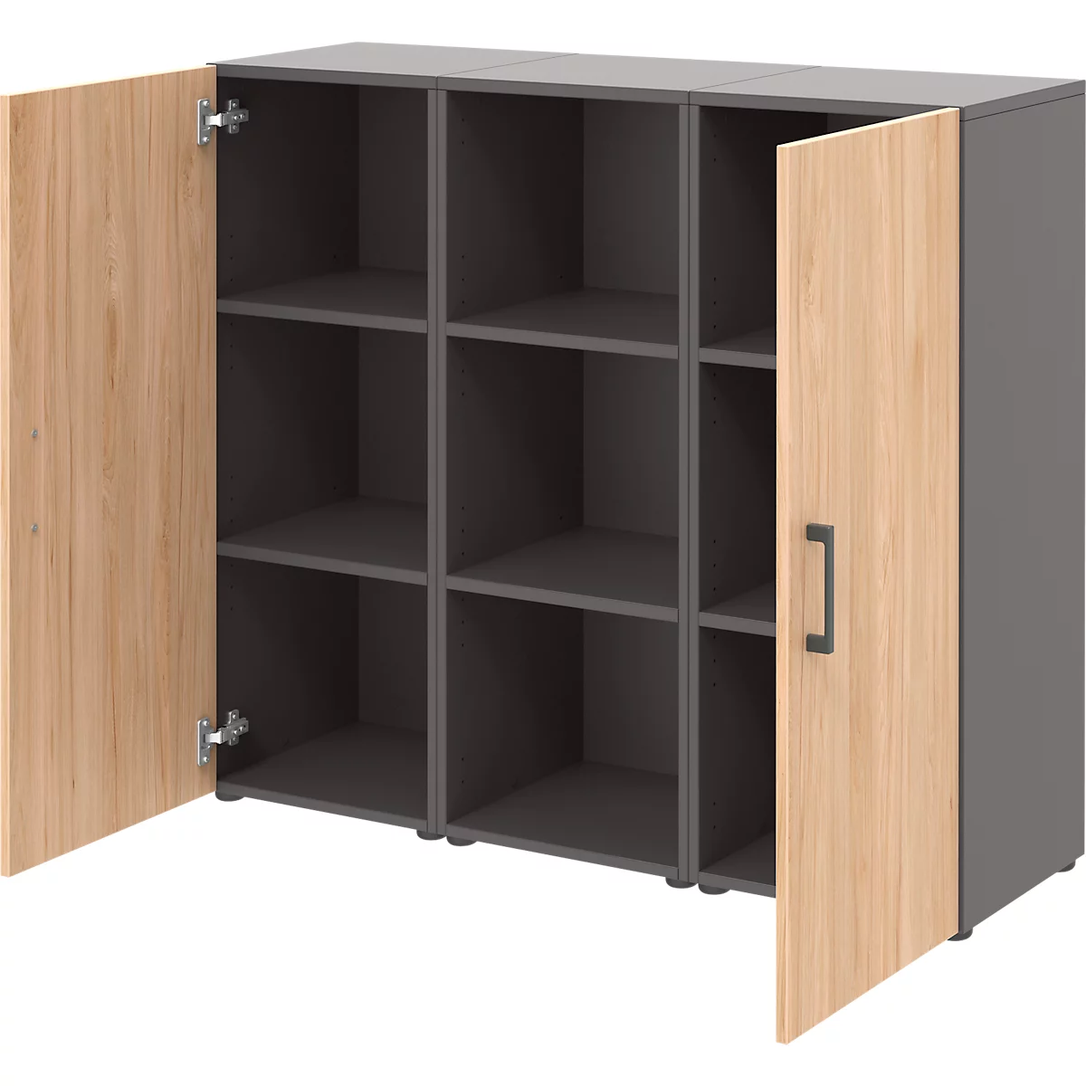 Home Office Dressoir TEMPIO, Van Hout, 2 Deuren, 1 Legplank, 3 OH, B ...