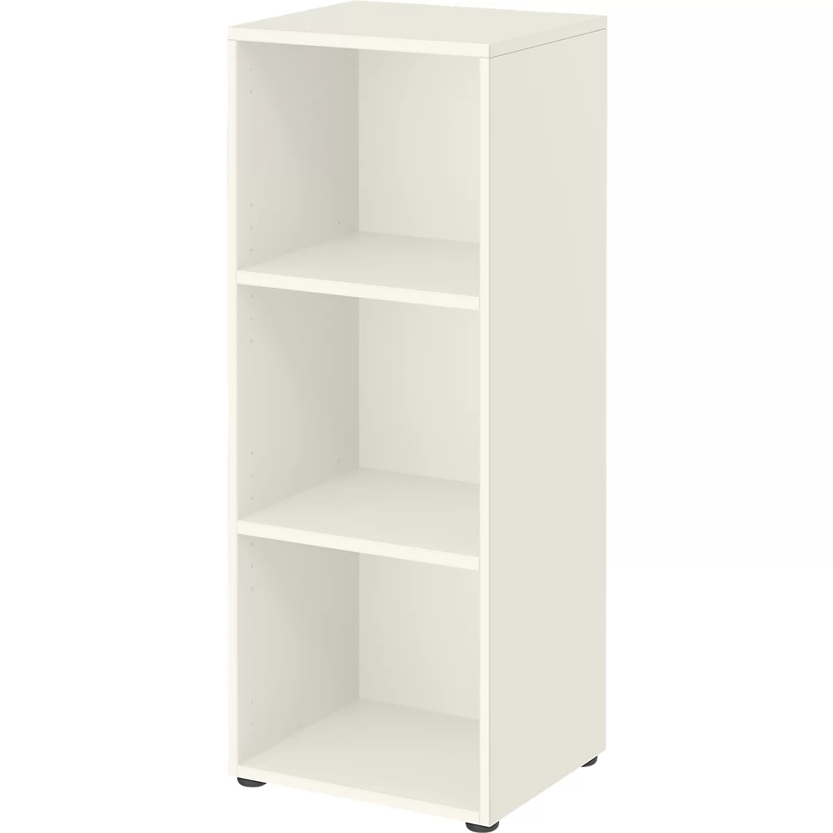 Home Office Regal TEMPIO, aus Holz, 3 Fächer, 3 OH, B 400 x T 340 x H 1070 mm, weiß