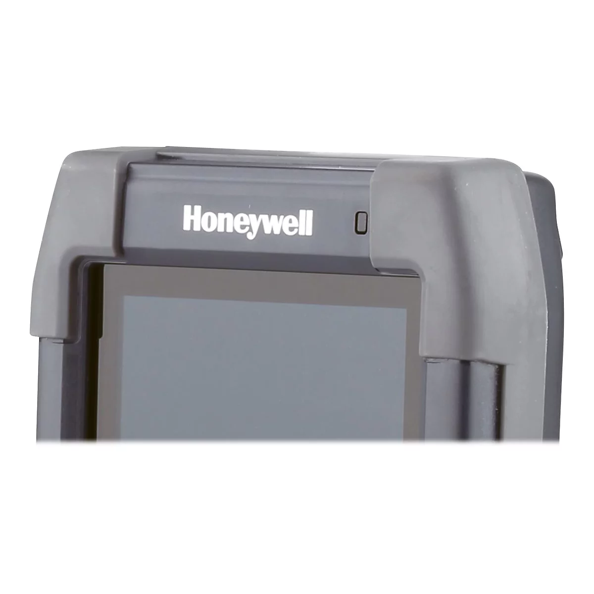 Detailaufnahme eines Honeywell-Geräts mit Bildschirm und dem Honeywell-Logo.