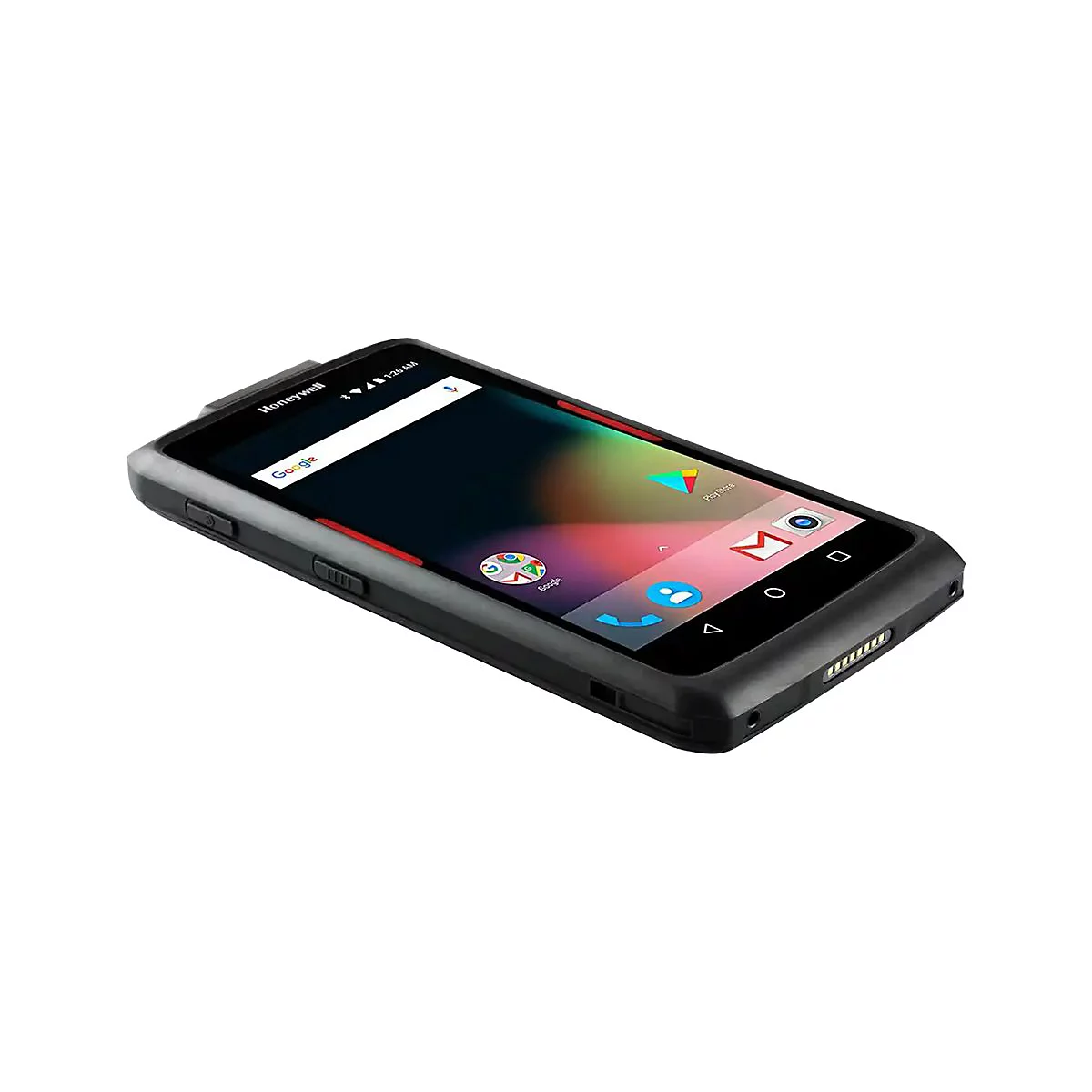 Appareil portatif Honeywell noir avec écran tactile affichant des applications.