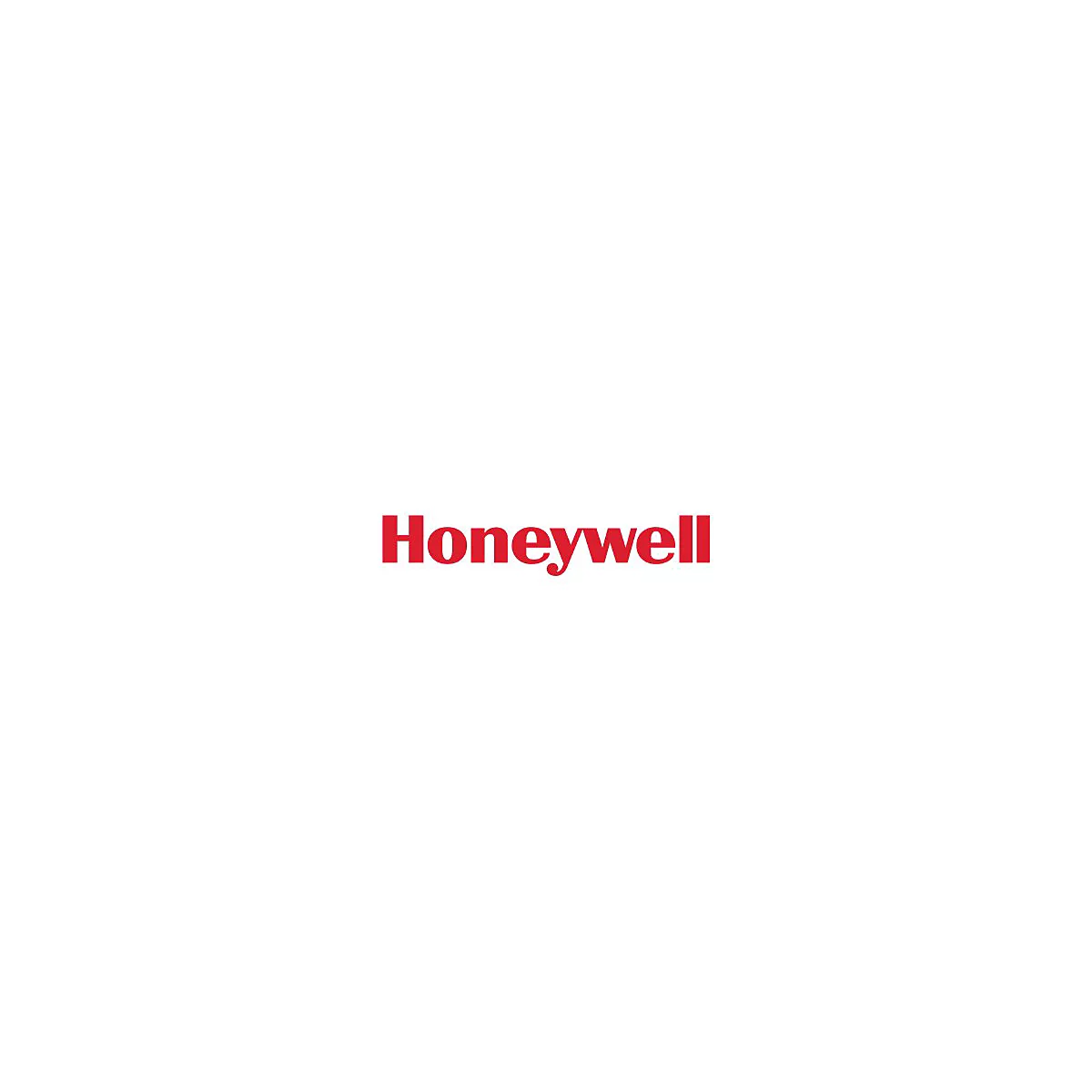 Rotes Honeywell-Firmenlogo auf weißem Hintergrund.