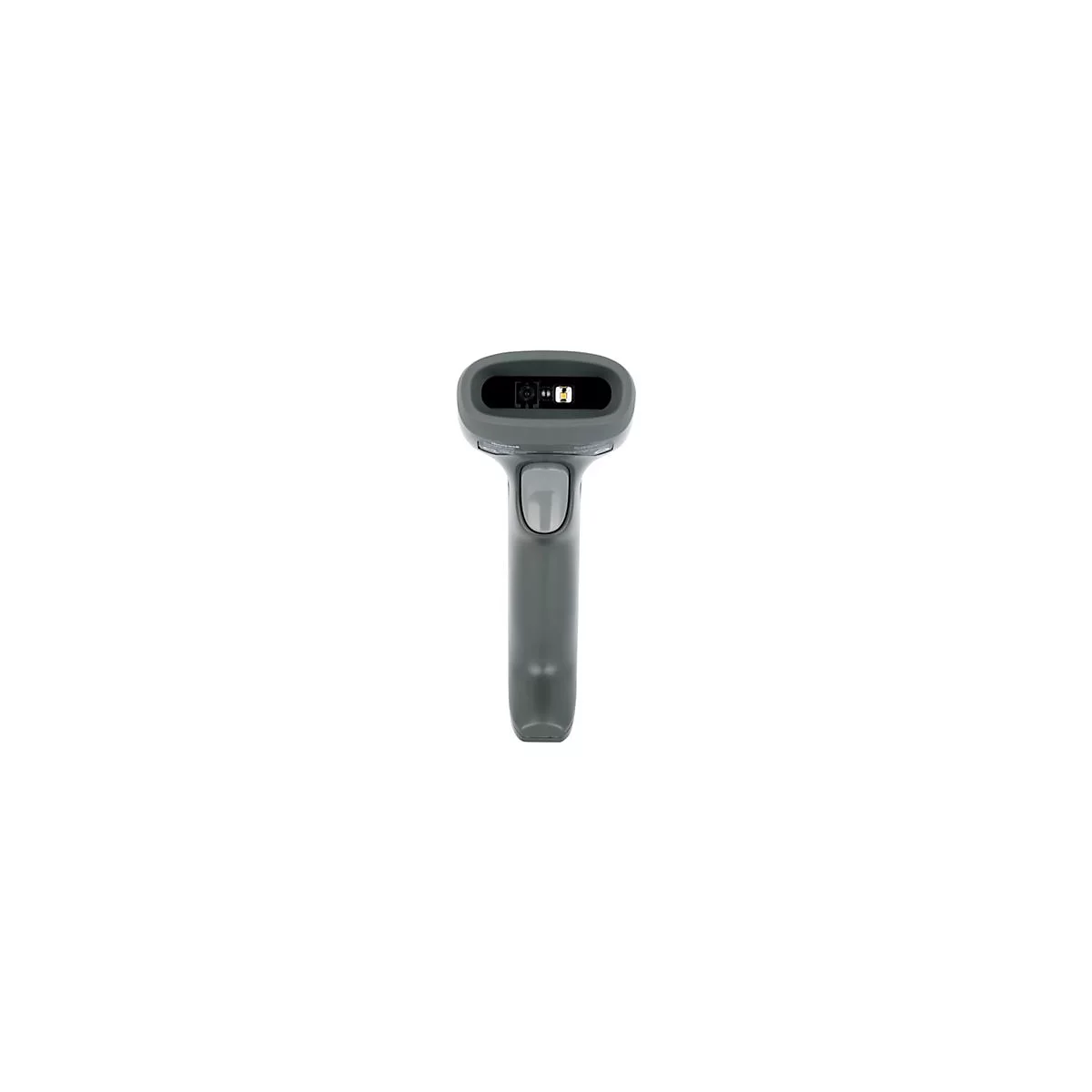Grauer Barcode-Scanner auf weiÃŸem Hintergrund.