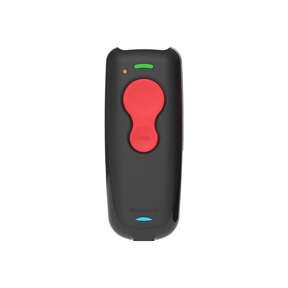 Appareil Honeywell noir, bouton rouge, lumières vertes et bleues. L'appareil est destiné à un usage industriel.