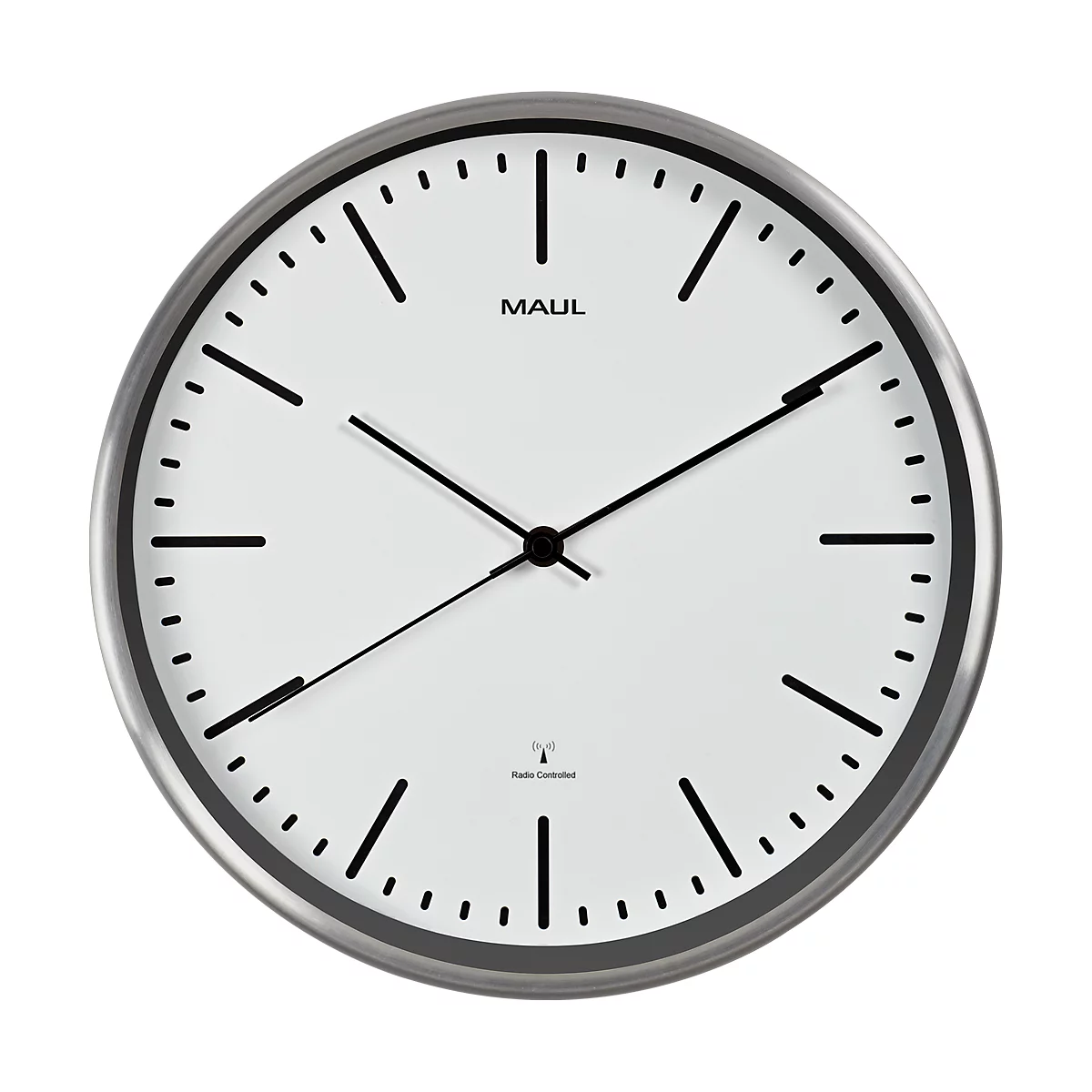 Horloge murale MAULfly MAUL, diamètre 30 cm, Horloge radio-pilotée, blanc