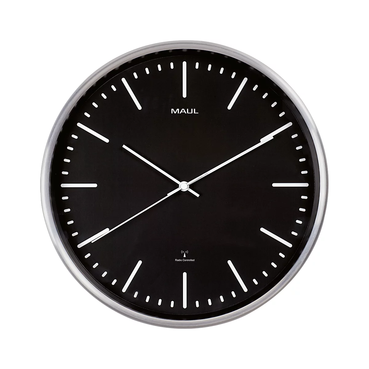 Horloge murale MAULfly MAUL, diamètre 30 cm, Horloge radio-pilotée, noir