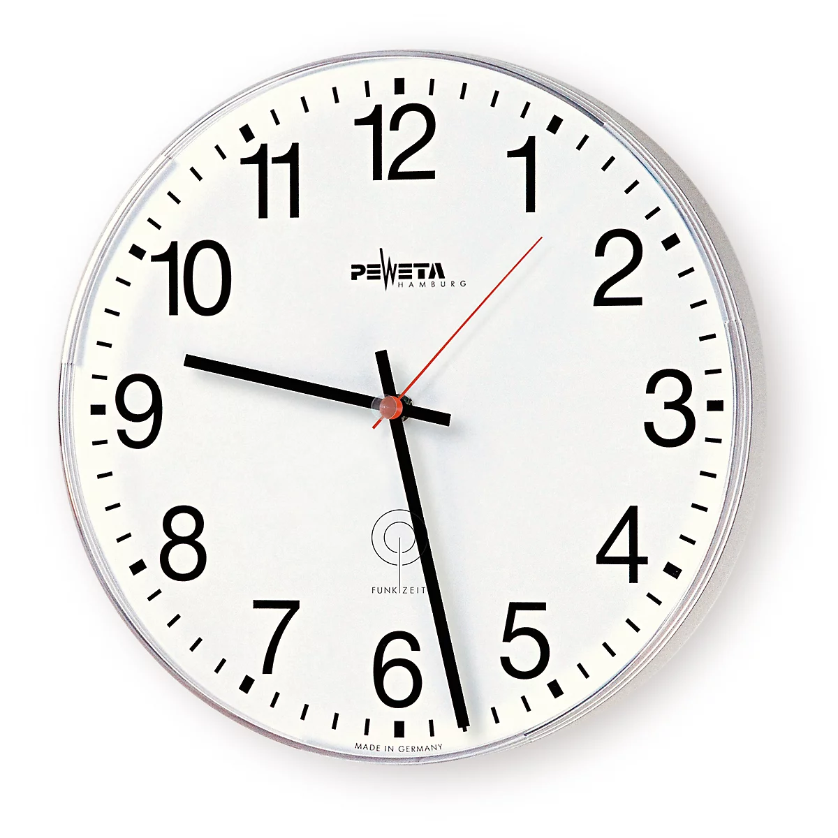 Horloge murale radio-pilotée, réseau 230 V, Ø 400 mm