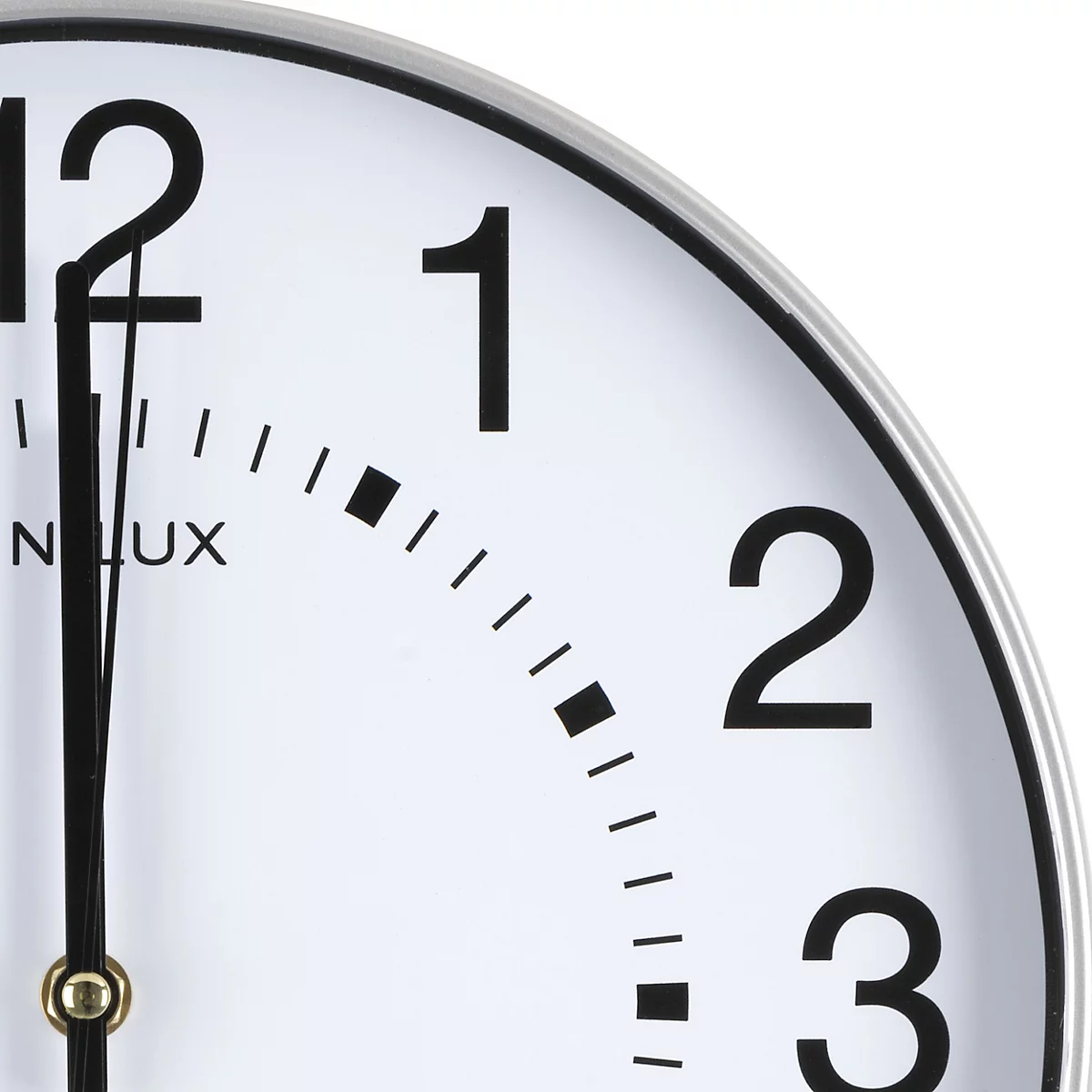 Horloge murale UNILUX Wave, radio, Ø 30 cm, gris métal