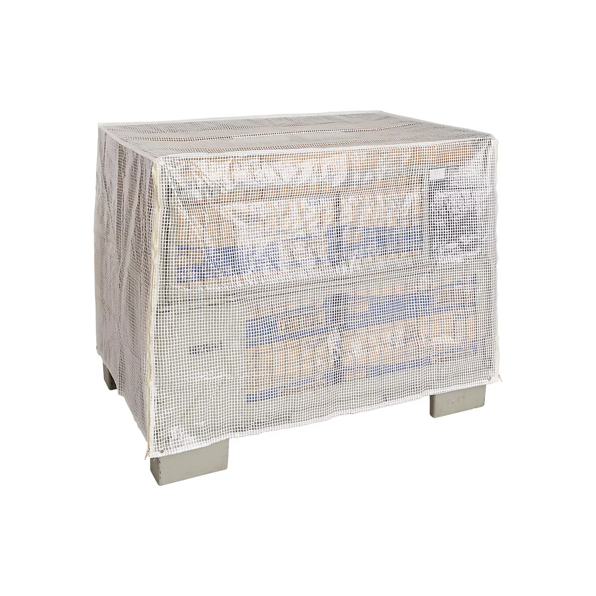 Housse imperméable pour caisse-palette métallique, 2 fermetures éclair, transparent