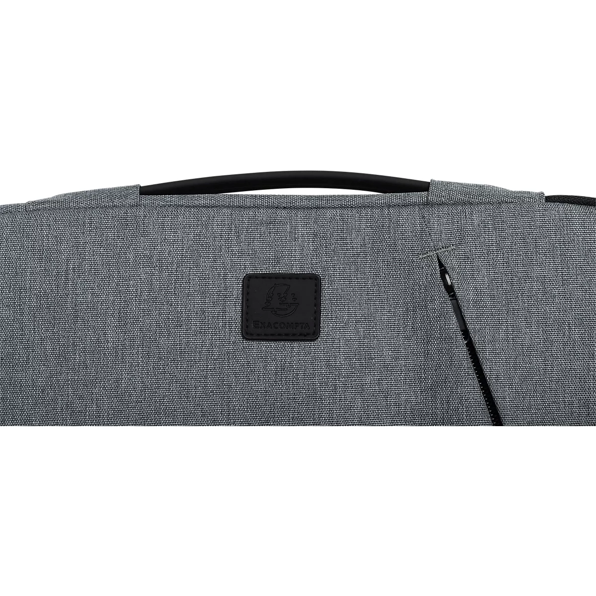 Housse pour ordinateur portable Exacompta Business, pour ordinateurs portables 13-14'', rembourrée, poignée &amp; poche zippée, L 370 x P 25 x H 280 mm, polyester post-consommation, gris