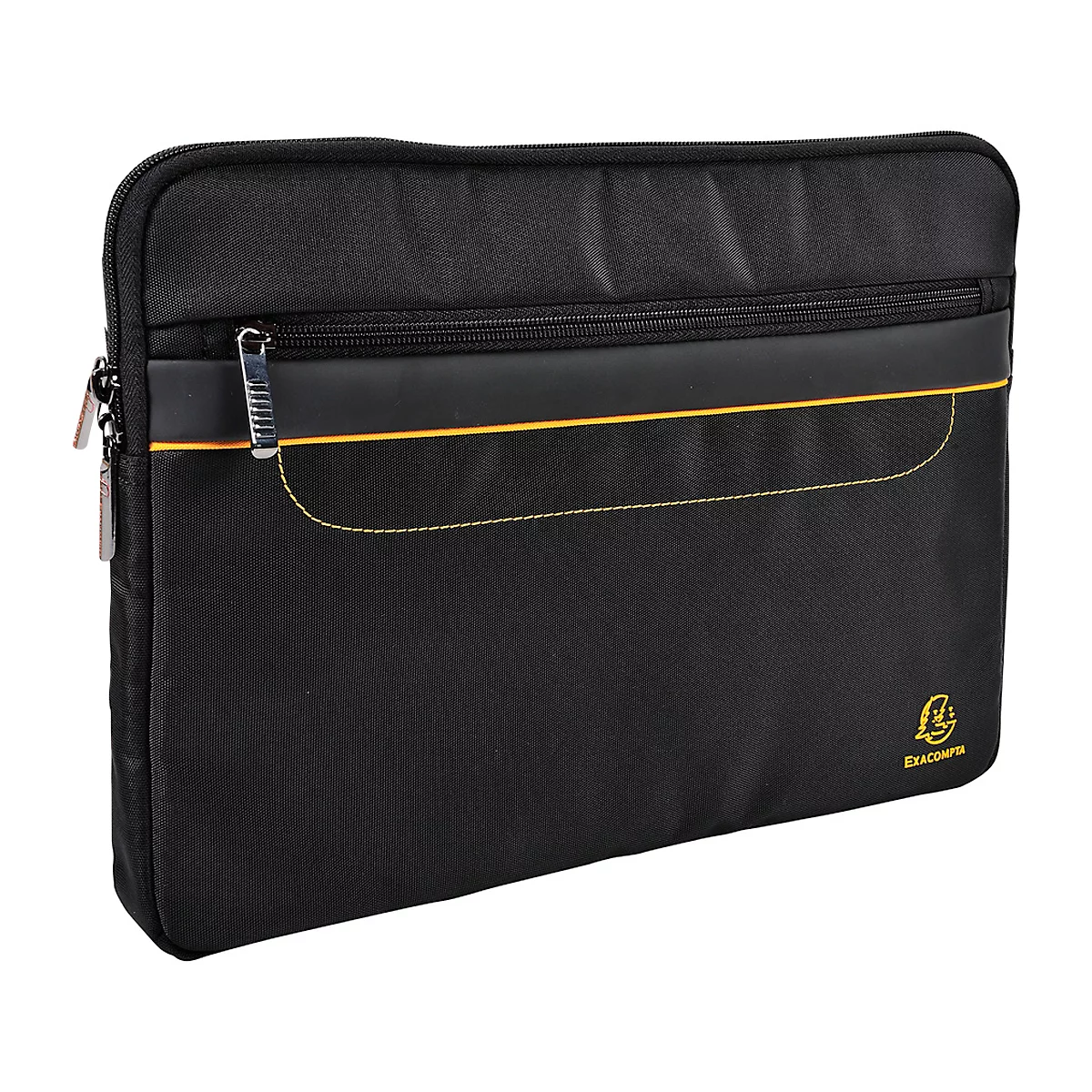 Housse pour ordinateur portable Exacompta Exactive®, pour 1 ordinateur portable ou tablette jusqu'à 13,3″,1 poche zippée, tissu polyester imperméable, noir