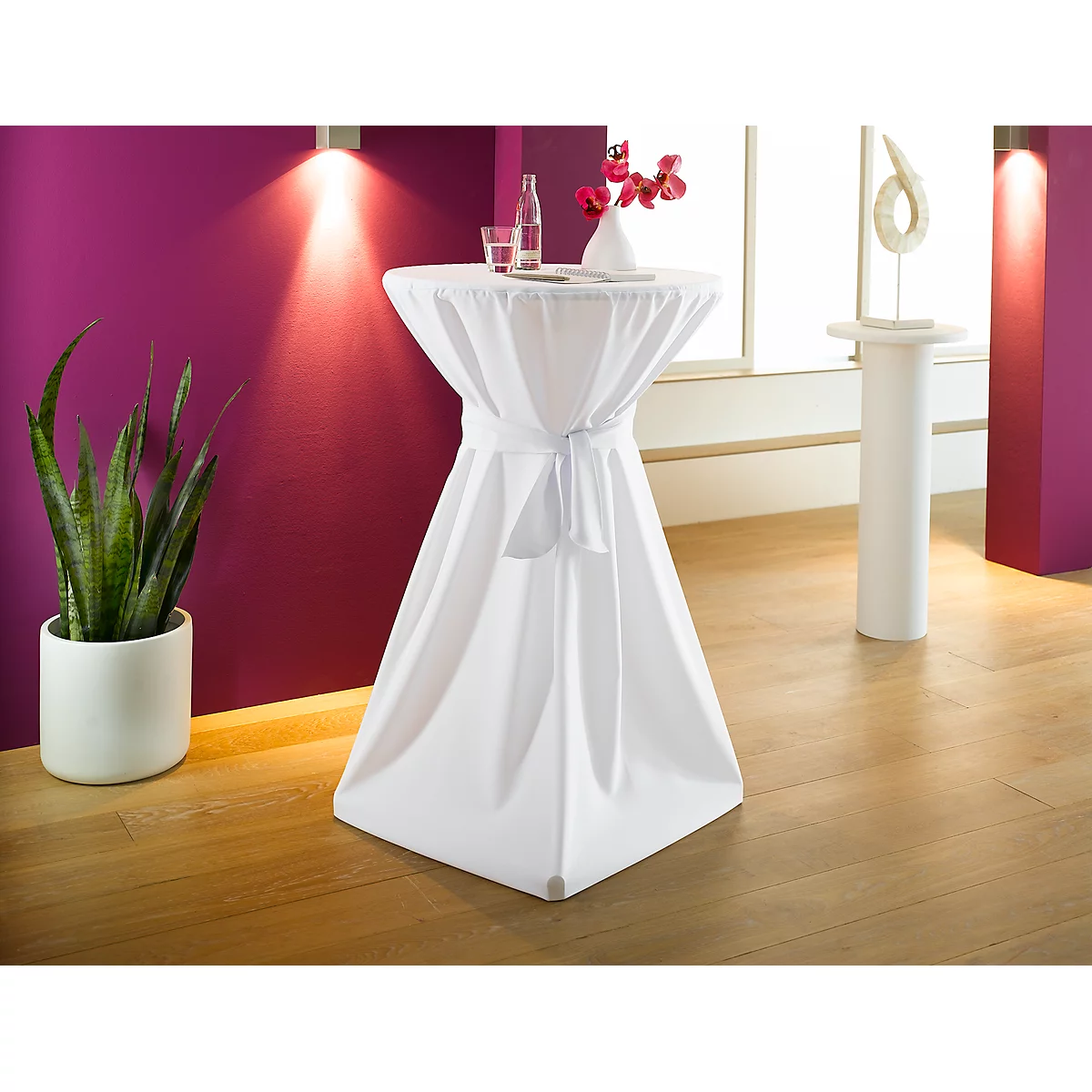 Housse pour table haute, blanc pour Ø 700 mm
