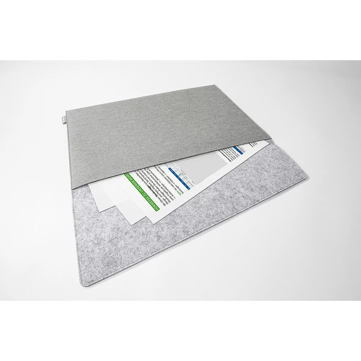 Housse Sigel pour ordinateur portable, taille M, pour 1 ordinateur portable jusqu'à 15,6″, RPET/feutre synthétique, gris clair