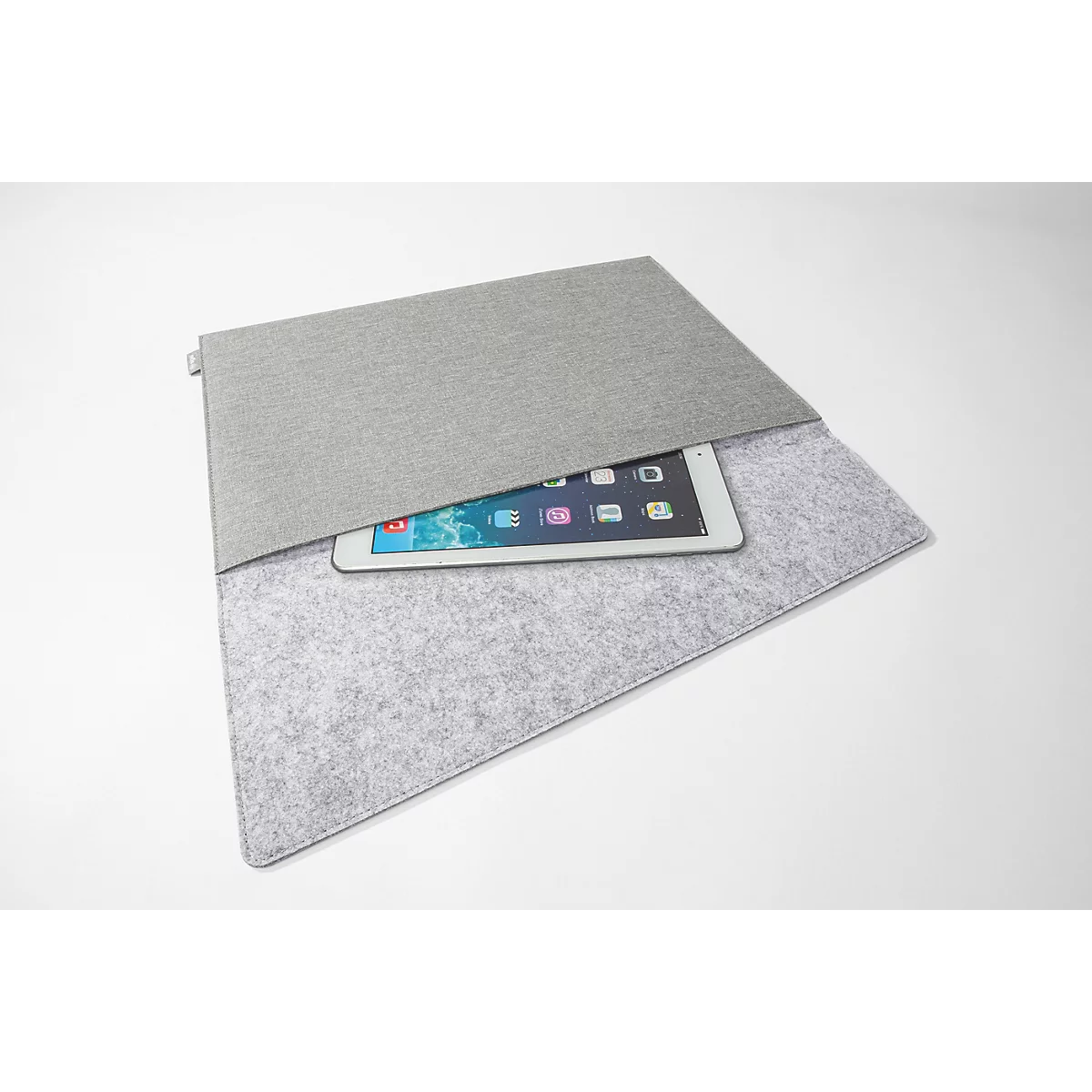 Housse Sigel pour ordinateur portable, taille M, pour 1 ordinateur portable jusqu'à 15,6″, RPET/feutre synthétique, gris clair