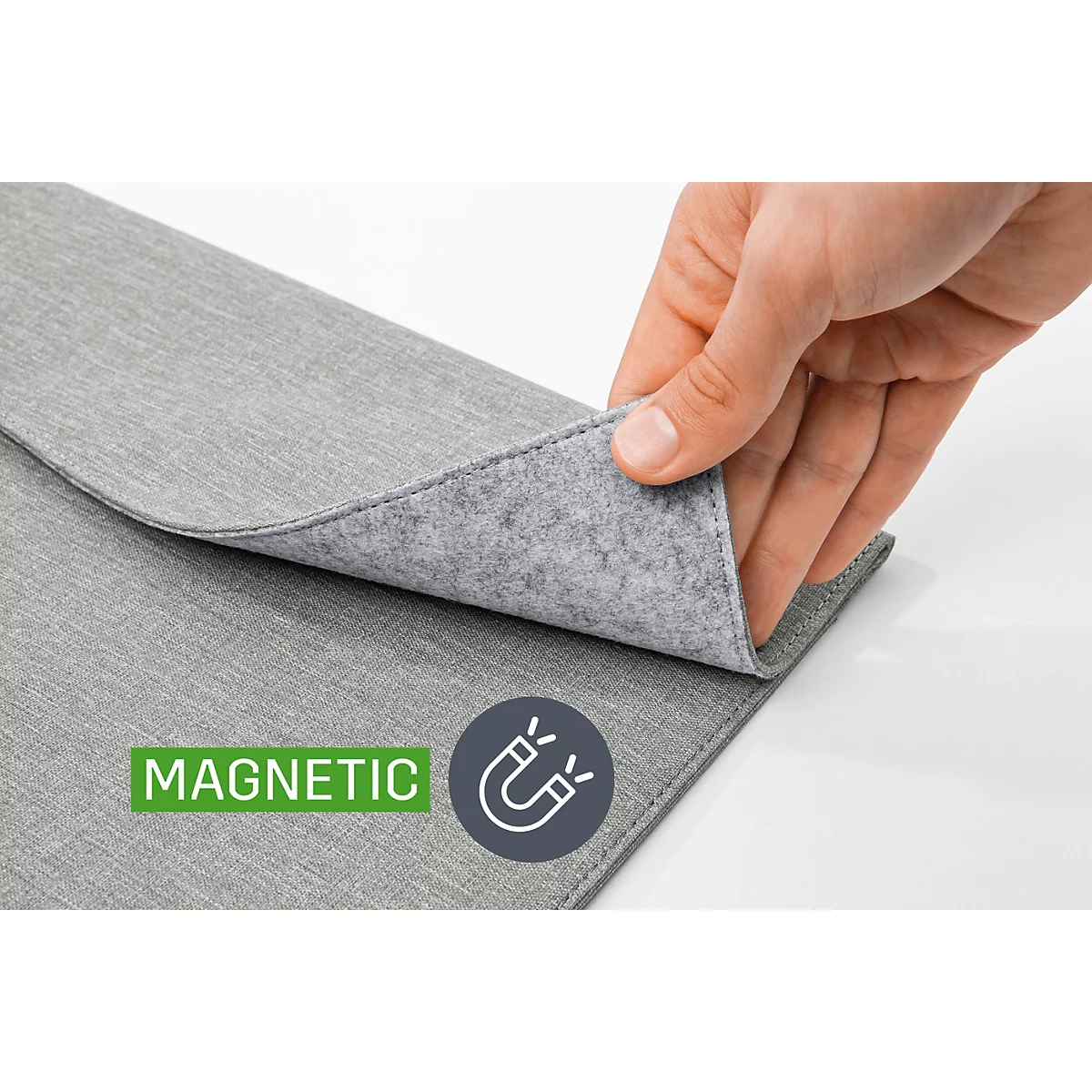 Housse Sigel pour ordinateur portable, taille M, pour 1 ordinateur portable jusqu'à 15,6″, RPET/feutre synthétique, gris clair