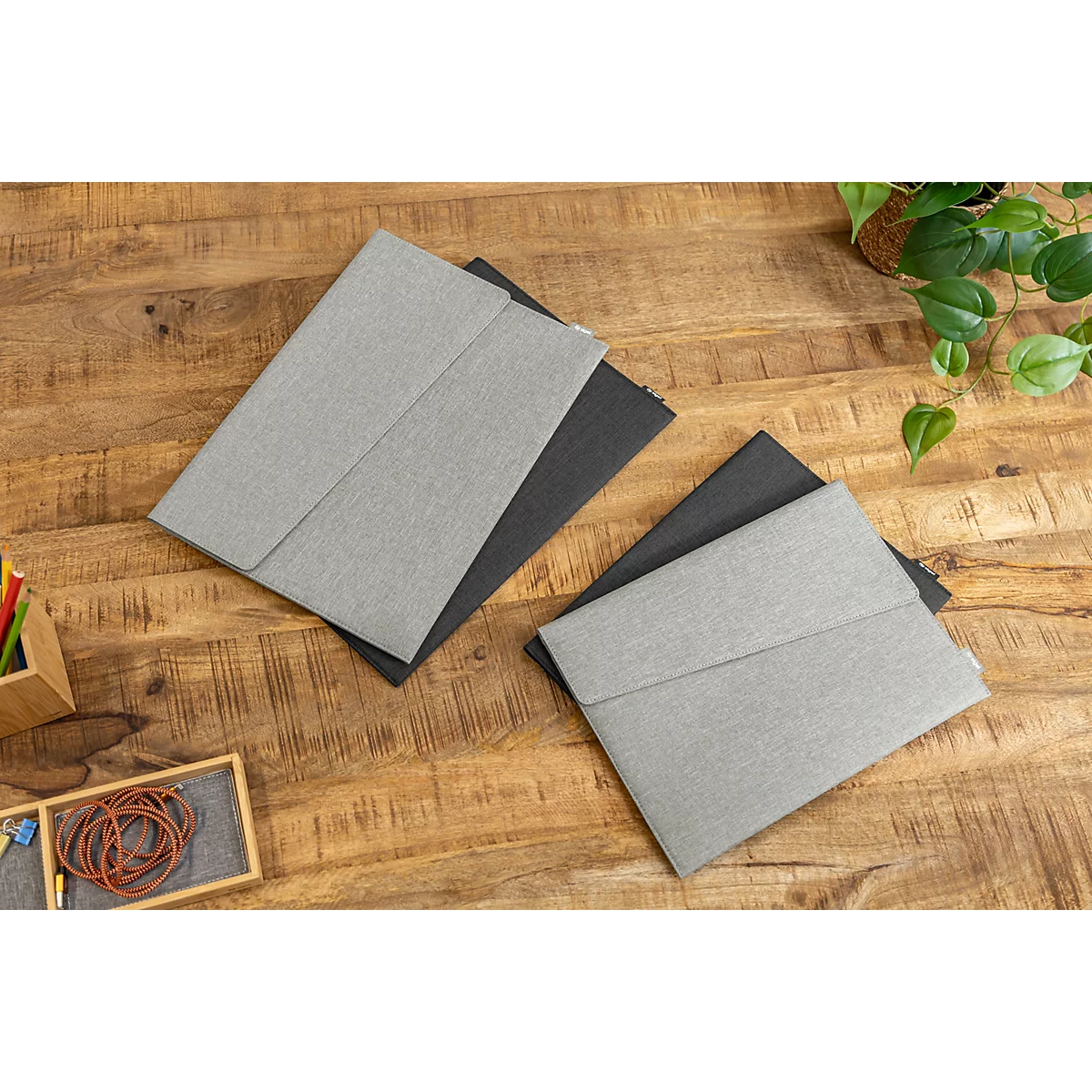 Housse Sigel pour ordinateur portable, taille M, pour 1 ordinateur portable jusqu'à 15,6″, RPET/feutre synthétique, gris clair