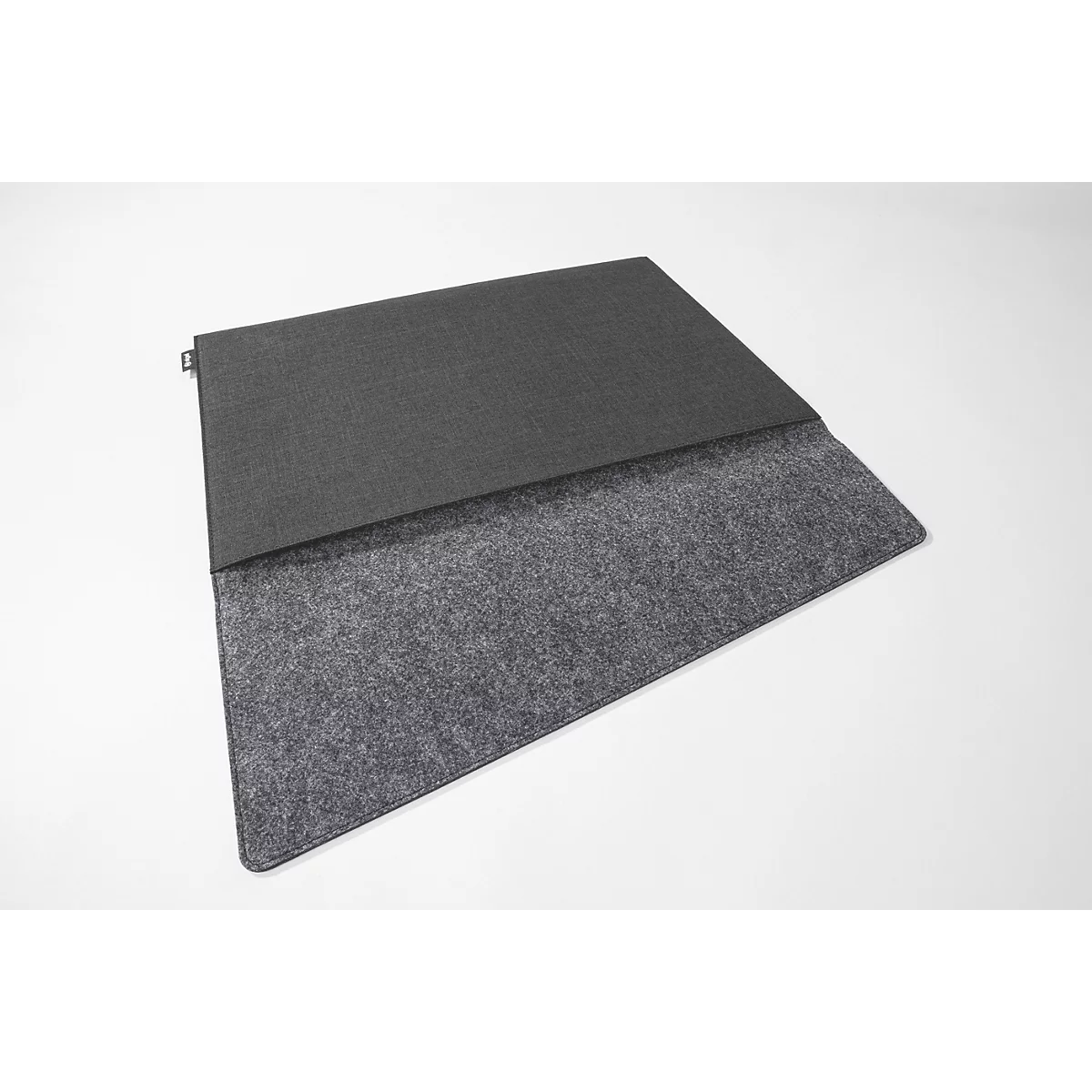 Housse Sigel pour ordinateur portable, taille M, pour 1 ordinateur portable jusqu'à 15,6″, RPET/feutre synthétique, gris foncé