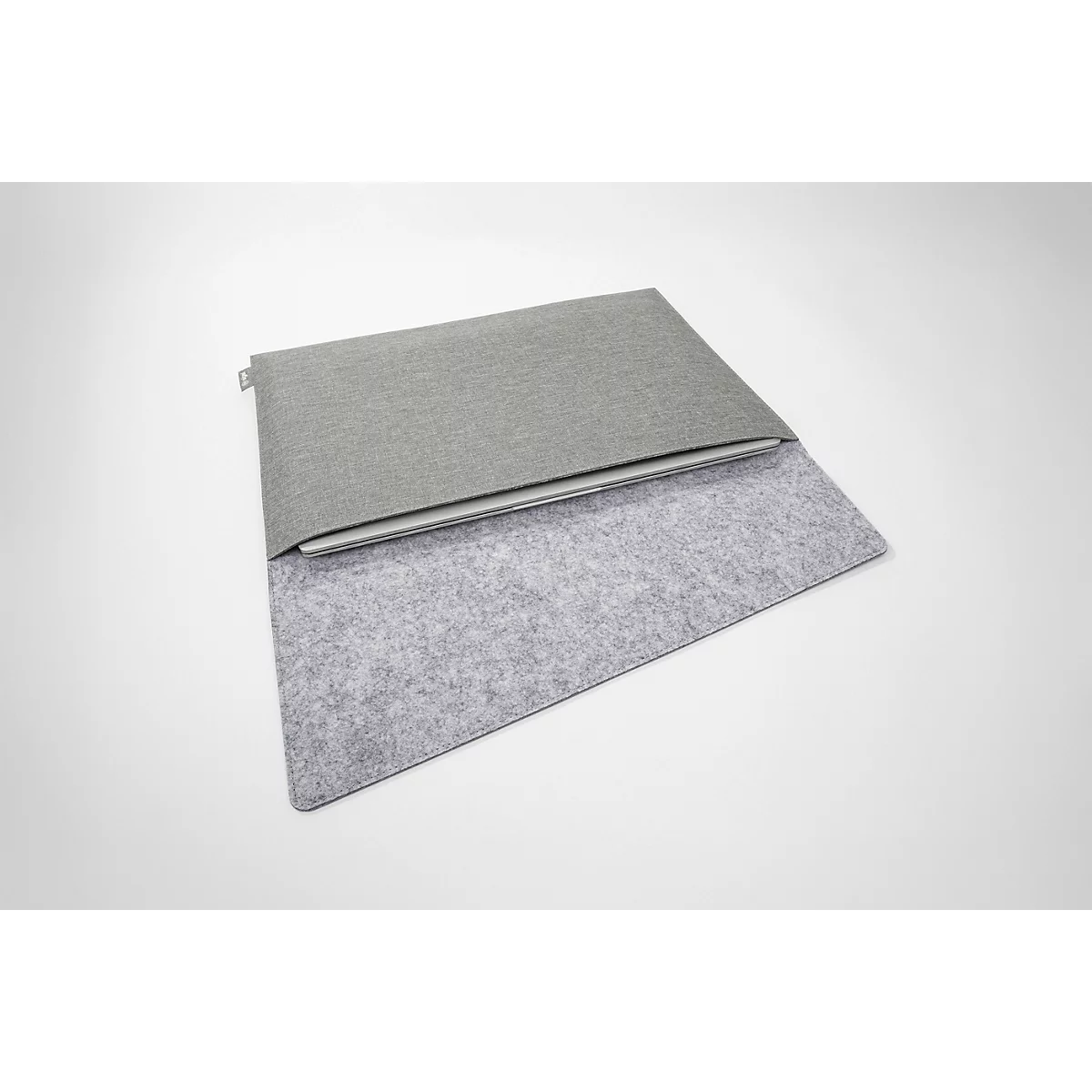 Housse Sigel pour ordinateur portable, taille S, pour 1 ordinateur portable jusqu'à 14″, RPET/feutre synthétique, gris clair