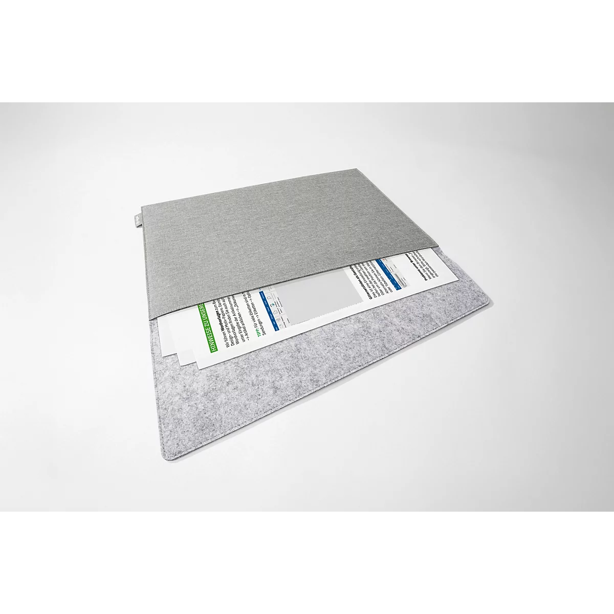 Housse Sigel pour ordinateur portable, taille S, pour 1 ordinateur portable jusqu'à 14″, RPET/feutre synthétique, gris clair