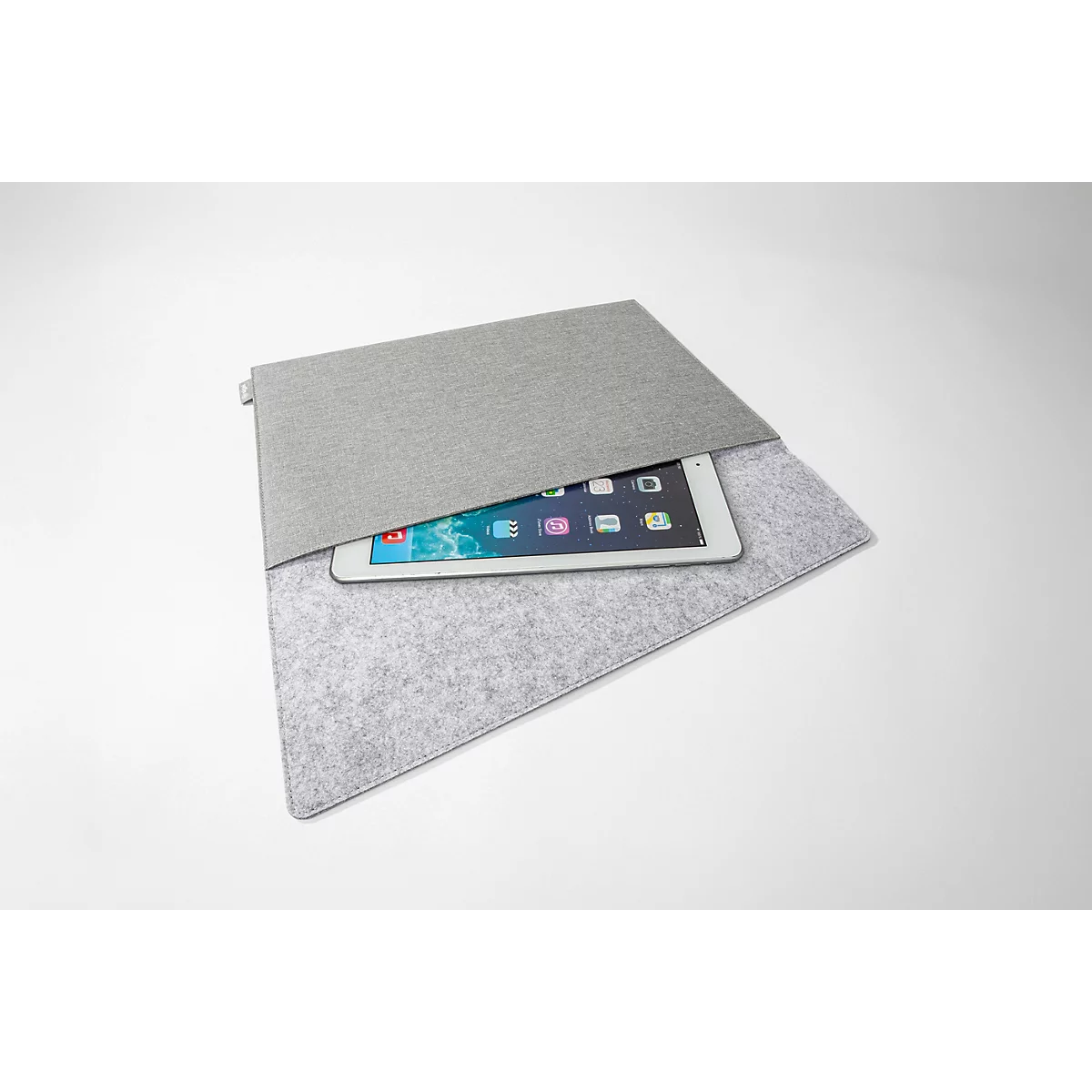 Housse Sigel pour ordinateur portable, taille S, pour 1 ordinateur portable jusqu'à 14″, RPET/feutre synthétique, gris clair