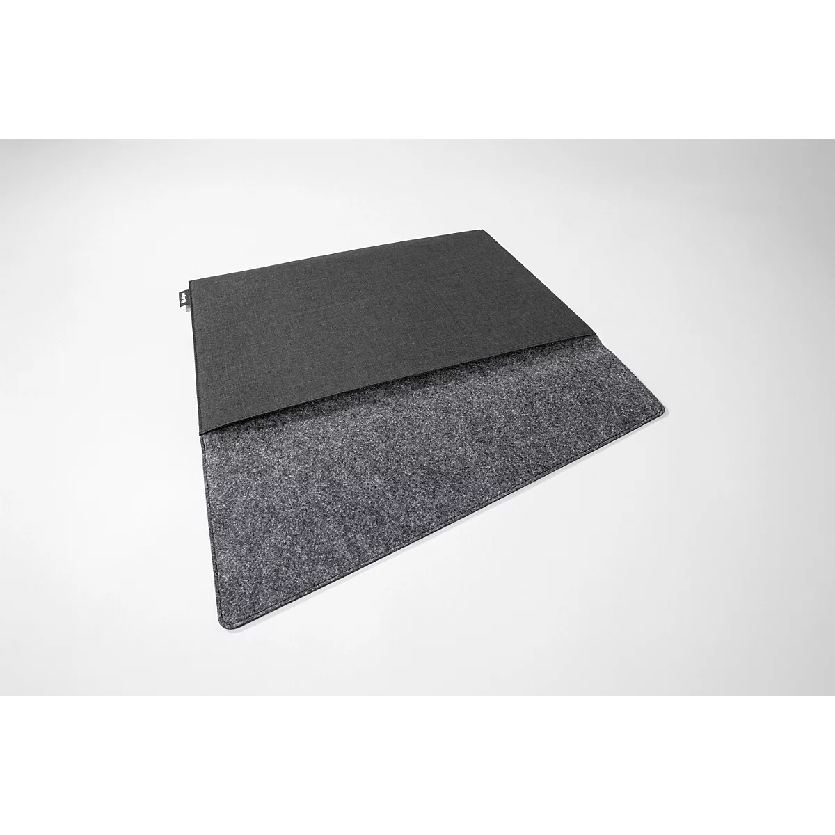 Housse Sigel pour ordinateur portable, taille S, pour 1 ordinateur portable jusqu'à 14″, RPET/feutre synthétique, gris foncé